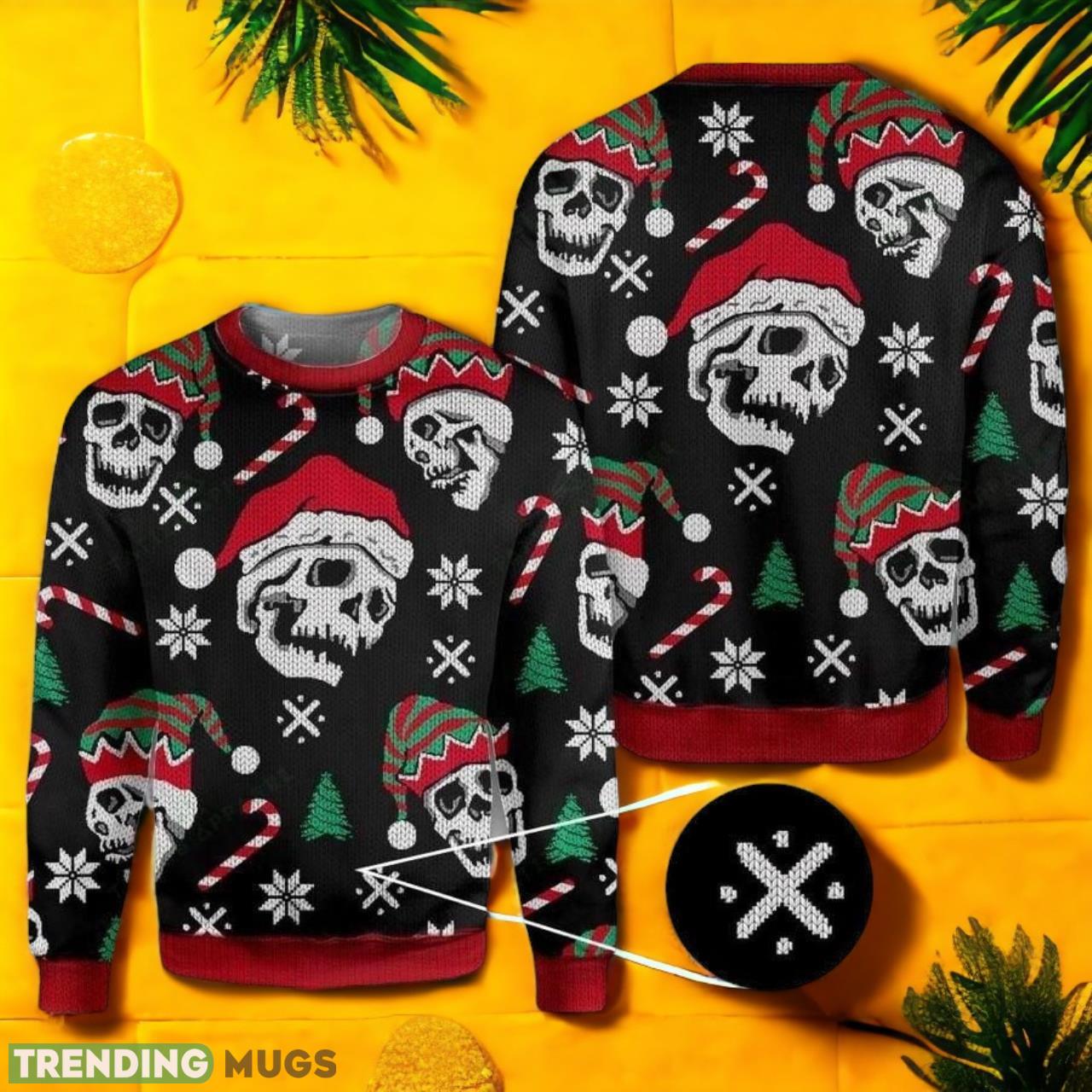 Skull Ugly Ugly Christmas Sweater For Men & Women Product Photo 1 Skull Ugly Ugly Christmas Sweater For Men & Women Product Photo 1