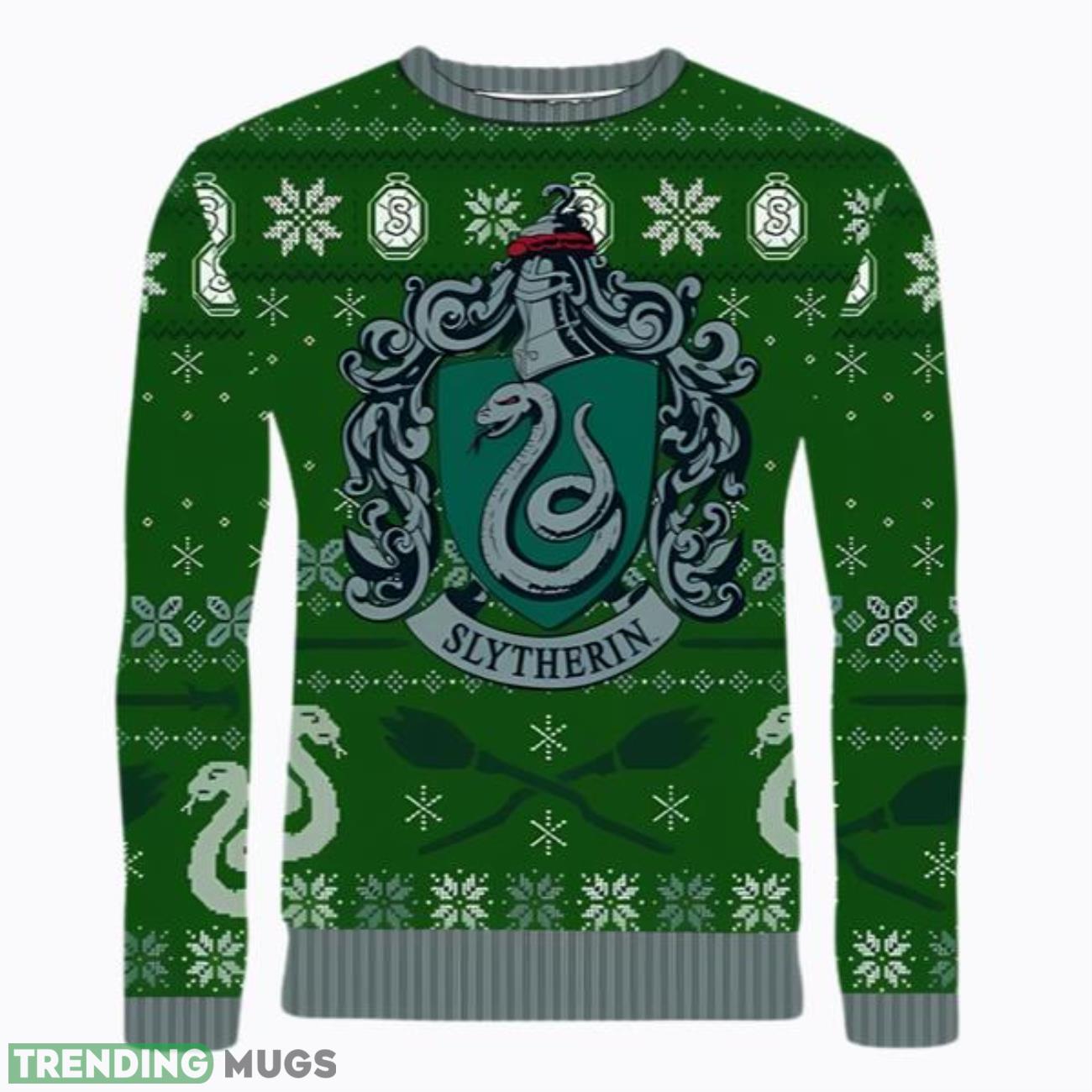 Slytherin Sleigh Bells Harry Potter Ugly Christmas Sweater Product Photo 1 Slytherin Sleigh Bells Harry Potter Ugly Christmas Sweater Product Photo 1