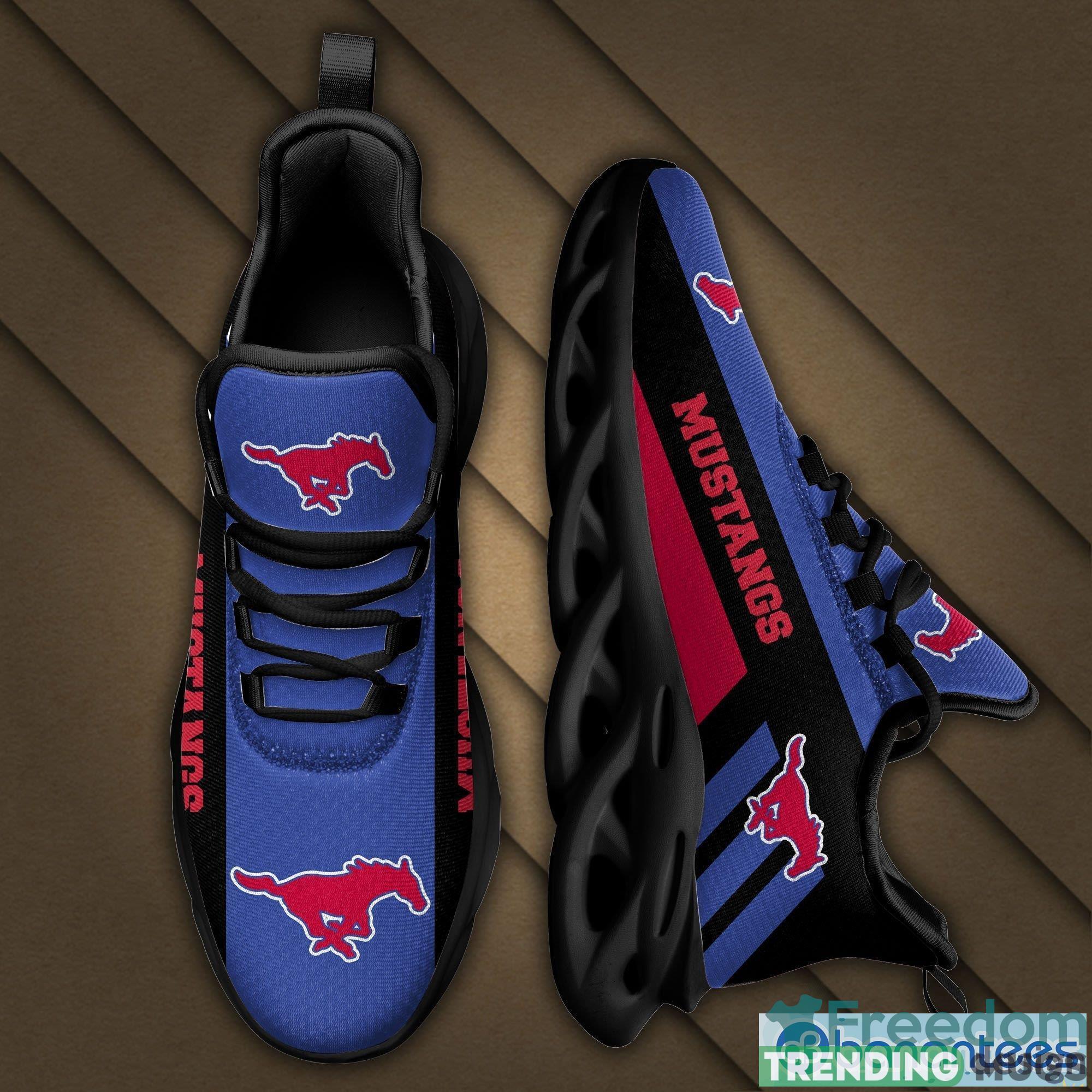 SMU Mustangs Logo Black Stripe Chunky Sneakers Max Soul Shoes In Yale Blue Gift For Men And Women - SMU Mustangs Logo Black Stripe Pattern 3D Max Soul Sneaker Shoes In Yale Blue_1 SMU Mustangs Logo Black Stripe Chunky Sneakers Max Soul Shoes In Yale Blue Gift For Men And Women - SMU Mustangs Logo Black Stripe Pattern 3D Max Soul Sneaker Shoes In Yale Blue_1