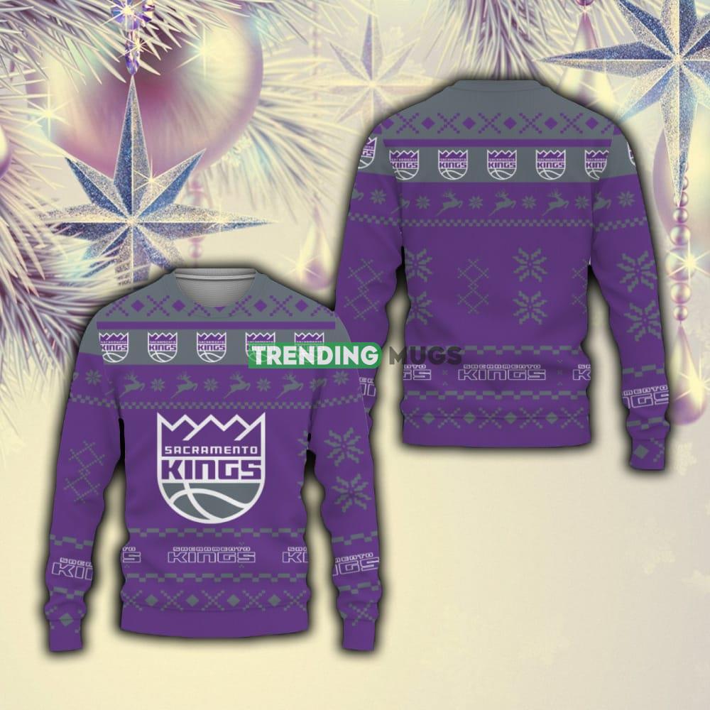 Snow Santa Pattern Logo Sacramento Kings Tree Ugly Christmas Sweater Best For Fans Gift Christmas - Snow Santa Pattern Logo Sacramento Kings Tree Ugly Christmas Sweater Best For Fans Gift Christmas