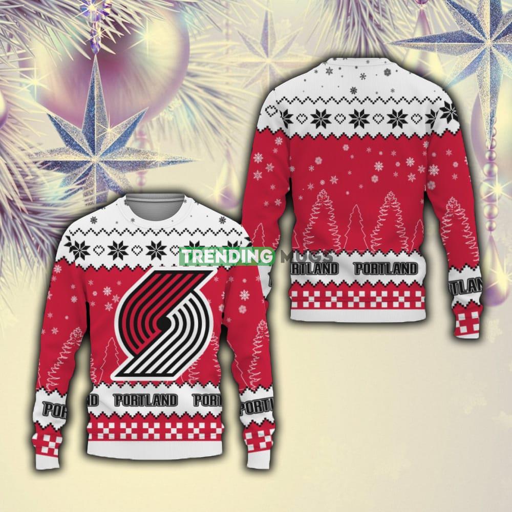 Snow Team Logo Portland Trail BlazersUnisex Ugly Christmas Sweater Best For Fans Gift Christmas - Snow Team Logo Portland Trail BlazersUnisex Ugly Christmas Sweater Best For Fans Gift Christmas
