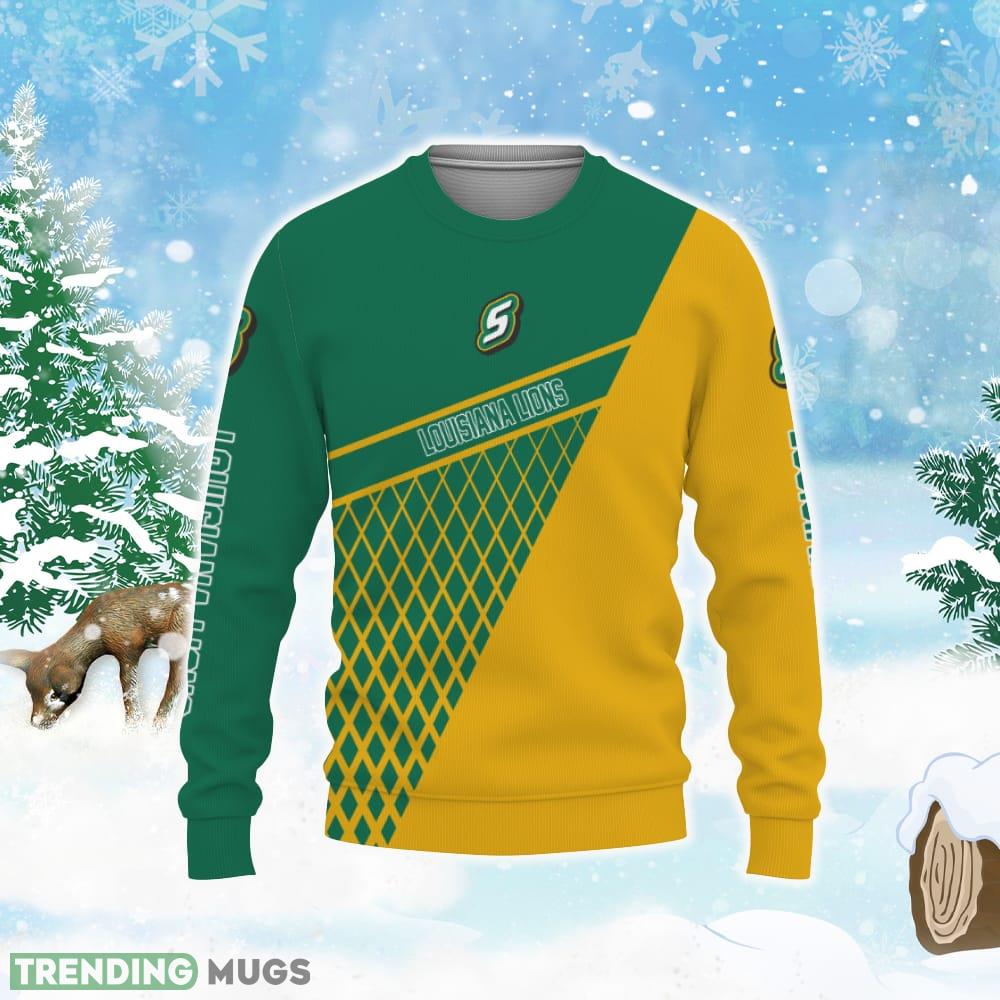 Southeastern Louisiana Lions American Sports Team Victory Champion Ugly Xmas AOP Sweater 3D Sweater Southeastern Louisiana Lions American Sports Team Victory Champion Ugly Xmas AOP Sweater 3D Sweater