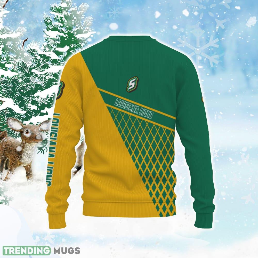 Southeastern Louisiana Lions American Sports Team Victory Champion Ugly Xmas AOP Sweater 3D Sweater Southeastern Louisiana Lions American Sports Team Victory Champion Ugly Xmas AOP Sweater 3D Sweater