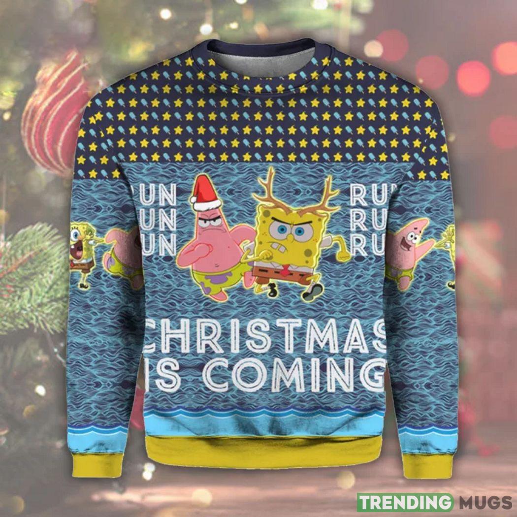 Spongebob Nickelodeon Run Run Christmas Is Coming Ugly Sweater Printed New Gift For Men And Women - Spongebob Nickelodeon Run Run Christmas Is Coming Ugly Sweater Printed New Gift For Men And Women Spongebob Nickelodeon Run Run Christmas Is Coming Ugly Sweater Printed New Gift For Men And Women - Spongebob Nickelodeon Run Run Christmas Is Coming Ugly Sweater Printed New Gift For Men And Women