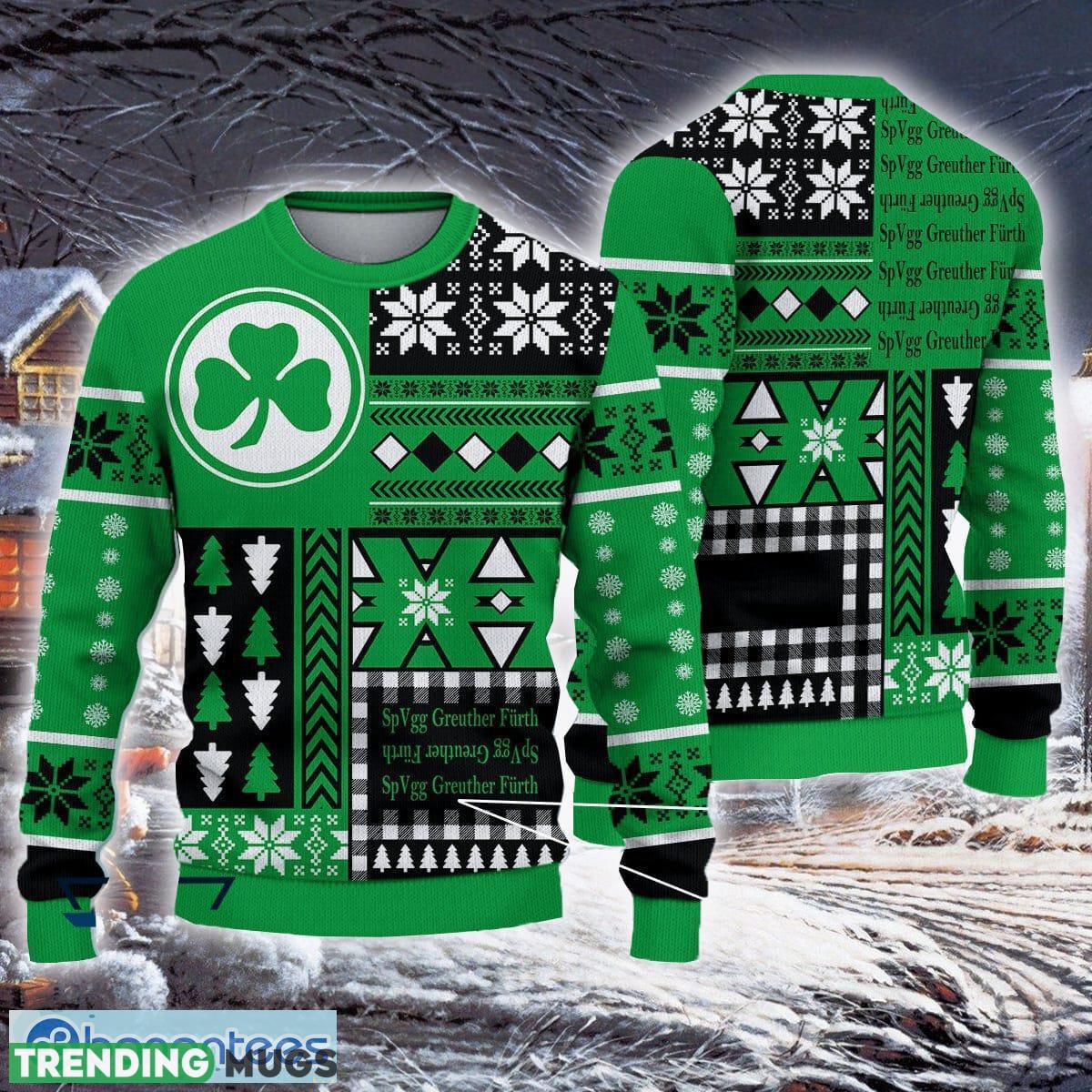 SpVgg Greuther Furth Best Bundesliga Logo Team Design Ugly Christmas Sweater For Fans Gift 3D Sweater SpVgg Greuther Furth Best Bundesliga Logo Team Design Ugly Christmas Sweater For Fans Gift 3D Sweater
