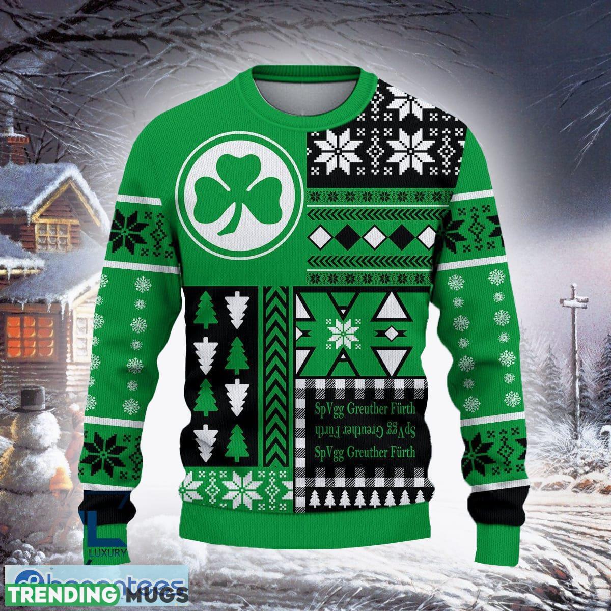 SpVgg Greuther Furth Best Bundesliga Logo Team Design Ugly Christmas Sweater For Fans Gift 3D Sweater SpVgg Greuther Furth Best Bundesliga Logo Team Design Ugly Christmas Sweater For Fans Gift 3D Sweater