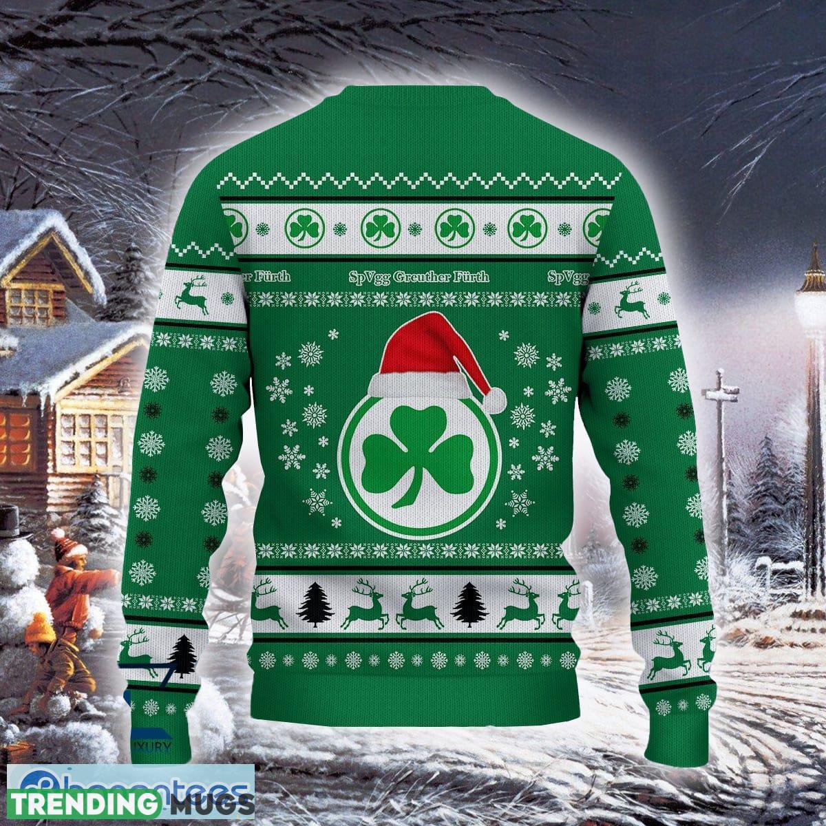SpVgg Greuther Furth Top Bundesliga Logo Team Design Ugly Christmas Sweater For Fans Gift 3D Sweater SpVgg Greuther Furth Top Bundesliga Logo Team Design Ugly Christmas Sweater For Fans Gift 3D Sweater