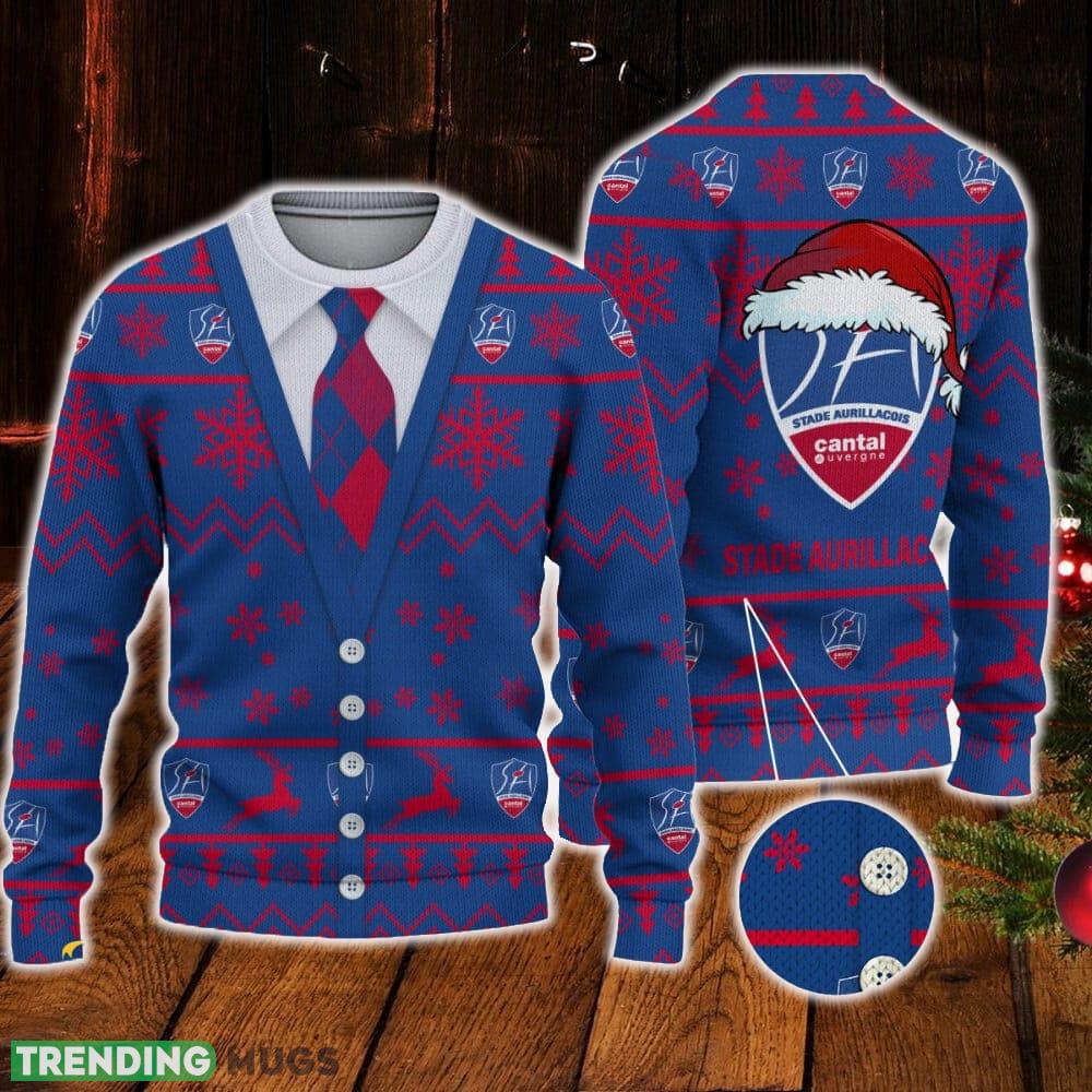Stade Aurillacois Cantal Auvergne Logo For Fans Santa Hat Ugly Christmas Sweater New Gift For Men And Women - Stade Aurillacois Cantal Auvergne Logo For Fans Santa Hat Ugly Christmas Sweater New Gift For Men And Women Stade Aurillacois Cantal Auvergne Logo For Fans Santa Hat Ugly Christmas Sweater New Gift For Men And Women - Stade Aurillacois Cantal Auvergne Logo For Fans Santa Hat Ugly Christmas Sweater New Gift For Men And Women