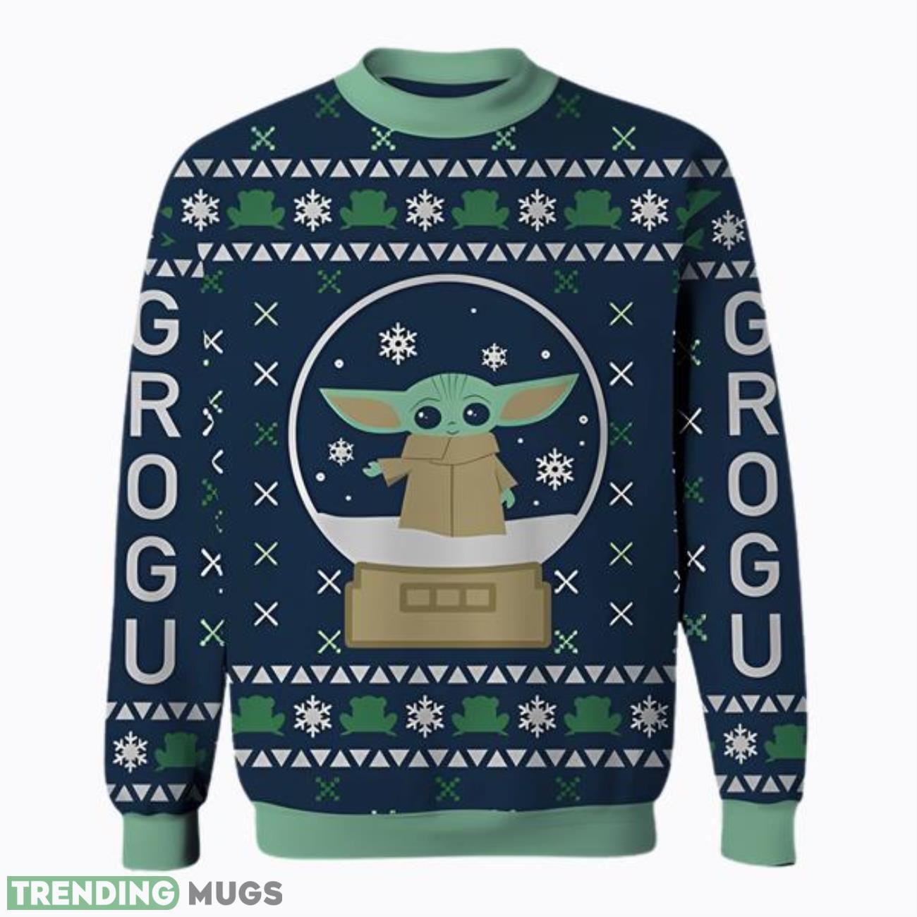 Star Wars The Mandalorian Grogu Snow Globe Holiday Ugly Christmas Sweater Product Photo 1 Star Wars The Mandalorian Grogu Snow Globe Holiday Ugly Christmas Sweater Product Photo 1