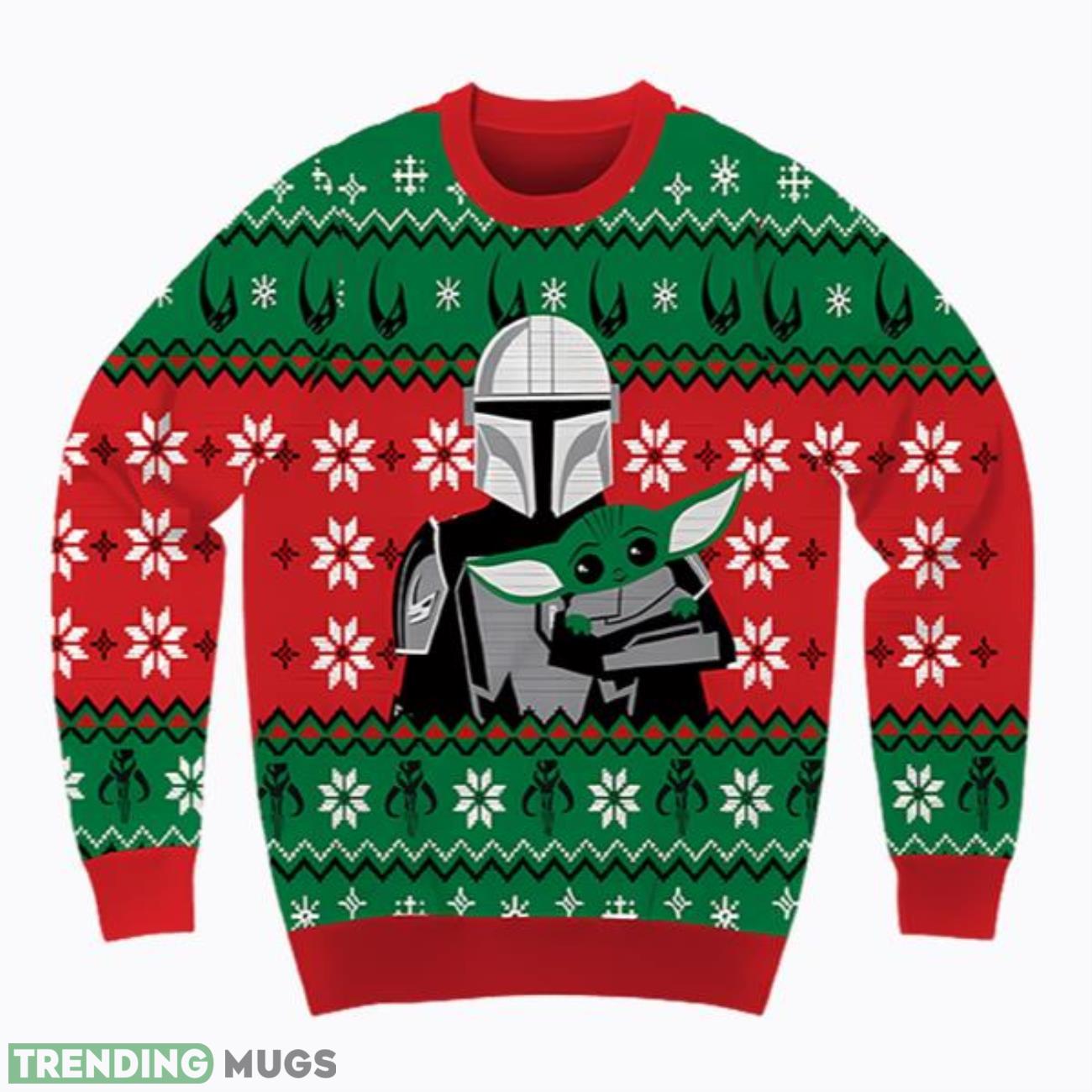 Star Wars The Mandalorian Grogu Wreath Ugly Christmas Sweater Product Photo 1 Star Wars The Mandalorian Grogu Wreath Ugly Christmas Sweater Product Photo 1