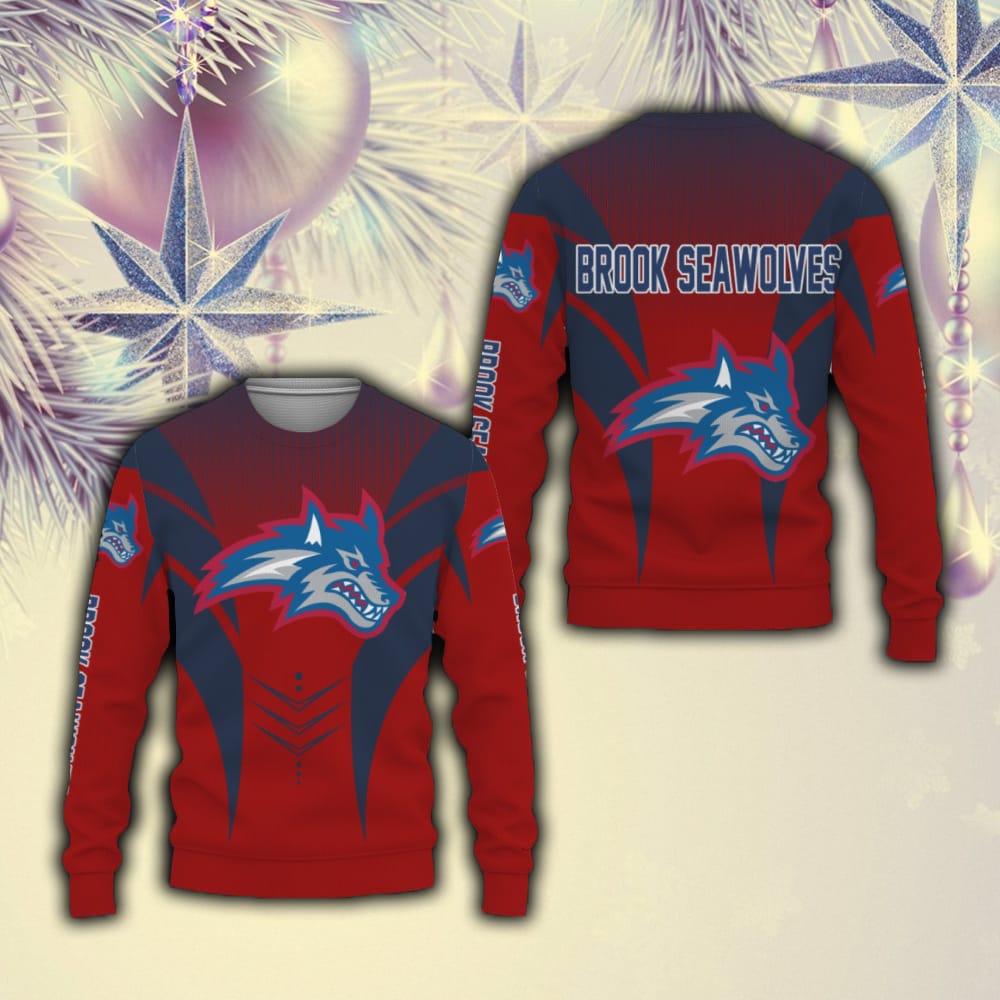 Stony Brook Seawolves Football American Day Sport Teams Champion Ugly Christmas Sweater Men And Women Gift For Fans Holidays - 231023-092108