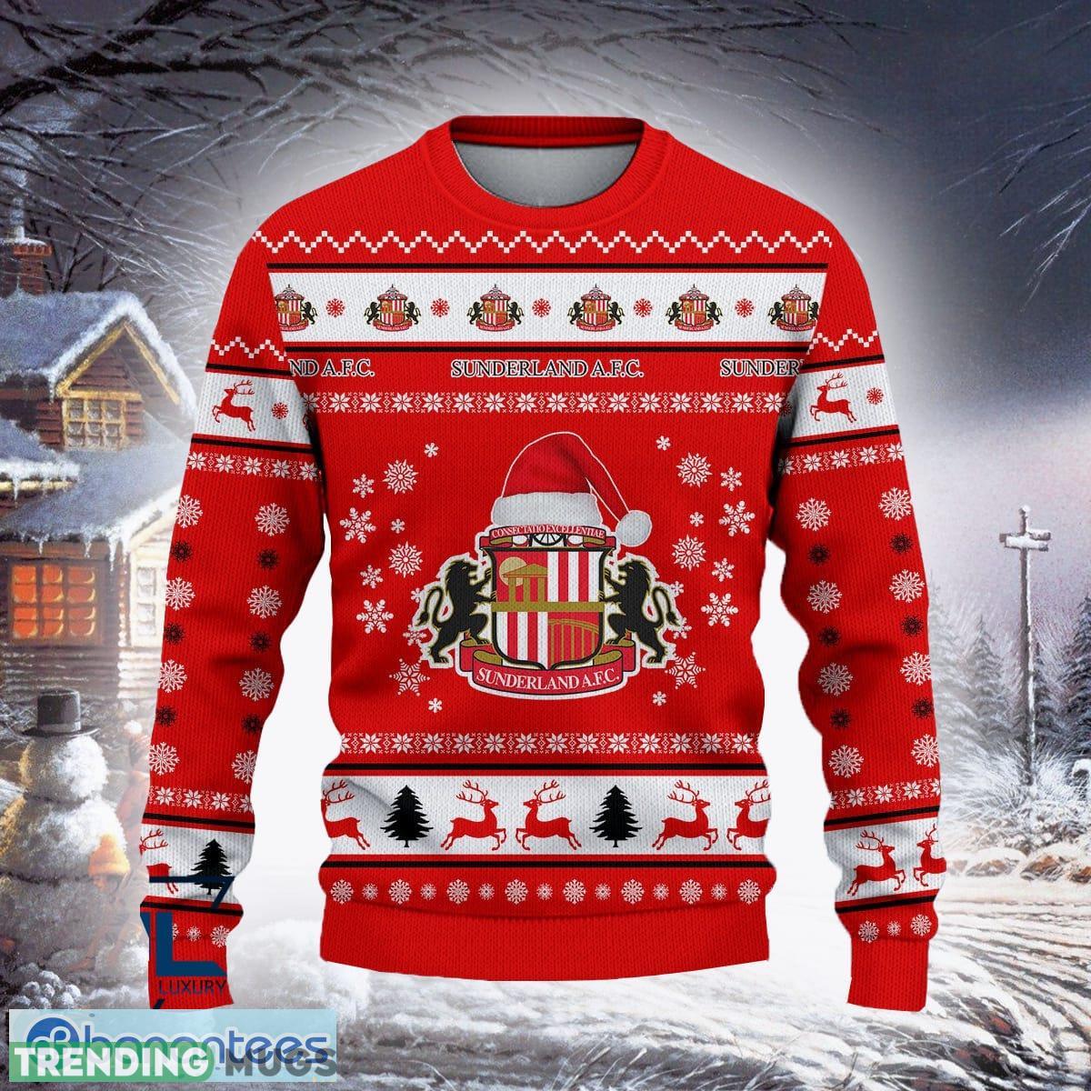Sunderland A.F.C Bright Efl Logo Team Ugly Christmas Sweater For Fans Gift Unisex Sweatshirt 3D Sweater Sunderland A.F.C Bright Efl Logo Team Ugly Christmas Sweater For Fans Gift Unisex Sweatshirt 3D Sweater