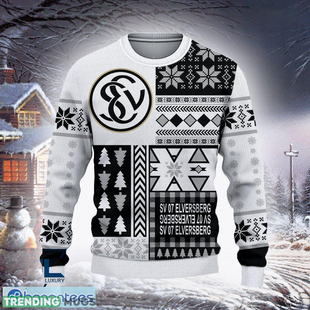 SV 07 Elversberg Luxury Bundesliga Logo Team Design Ugly Christmas Sweater For Fans Gift 3D Sweater SV 07 Elversberg Luxury Bundesliga Logo Team Design Ugly Christmas Sweater For Fans Gift 3D Sweater