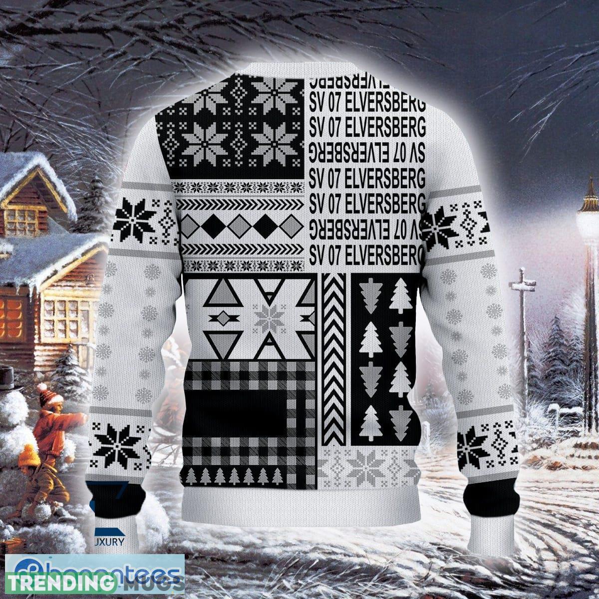 SV 07 Elversberg Luxury Bundesliga Logo Team Design Ugly Christmas Sweater For Fans Gift 3D Sweater SV 07 Elversberg Luxury Bundesliga Logo Team Design Ugly Christmas Sweater For Fans Gift 3D Sweater