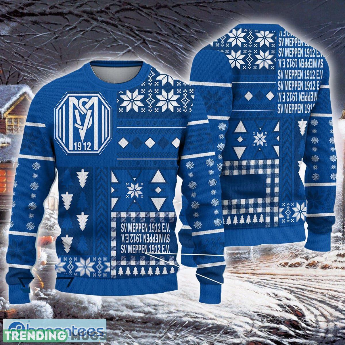 SV Meppen High Quality Bundesliga Logo Team Design Ugly Christmas Sweater For Fans Gift 3D Sweater SV Meppen High Quality Bundesliga Logo Team Design Ugly Christmas Sweater For Fans Gift 3D Sweater