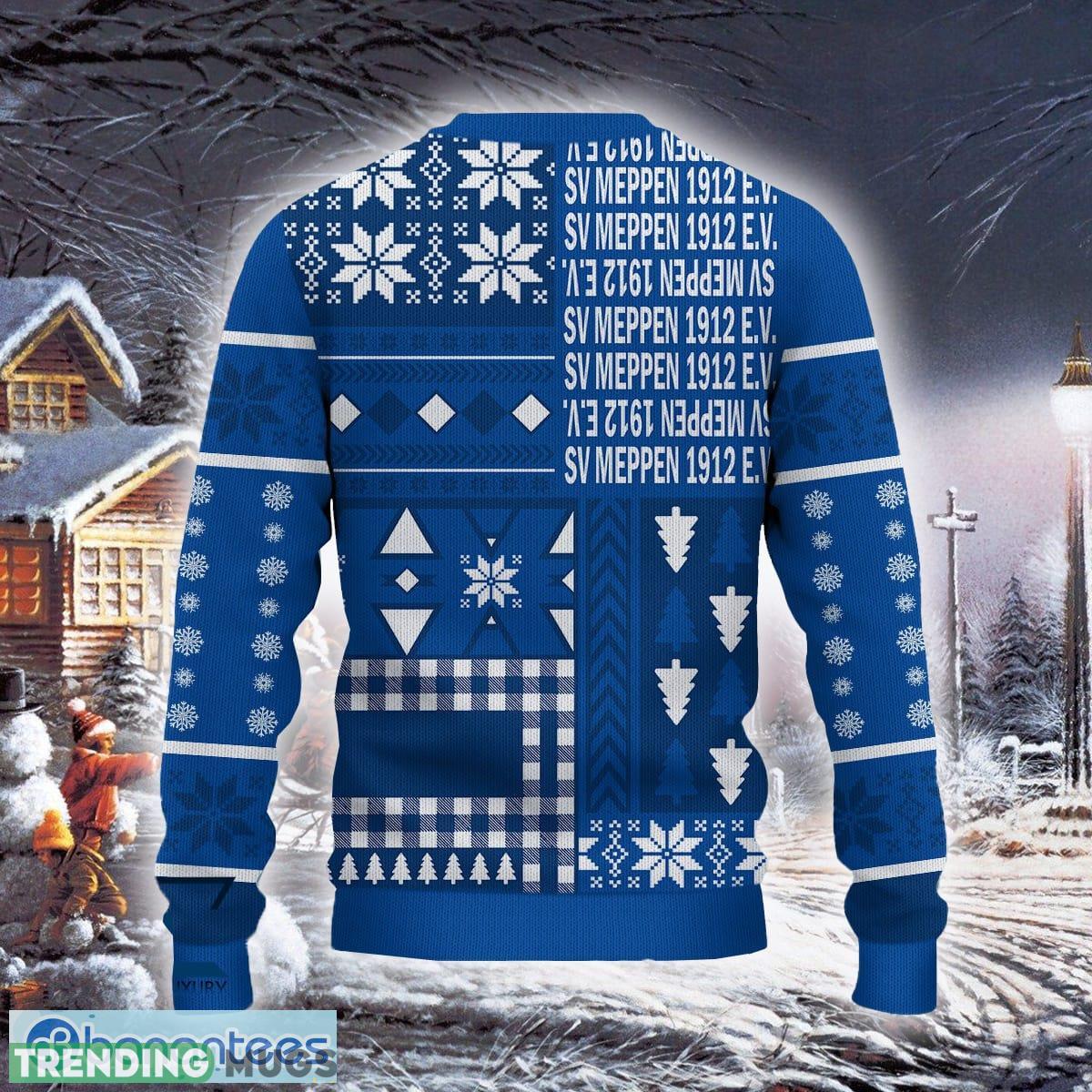 SV Meppen High Quality Bundesliga Logo Team Design Ugly Christmas Sweater For Fans Gift 3D Sweater SV Meppen High Quality Bundesliga Logo Team Design Ugly Christmas Sweater For Fans Gift 3D Sweater
