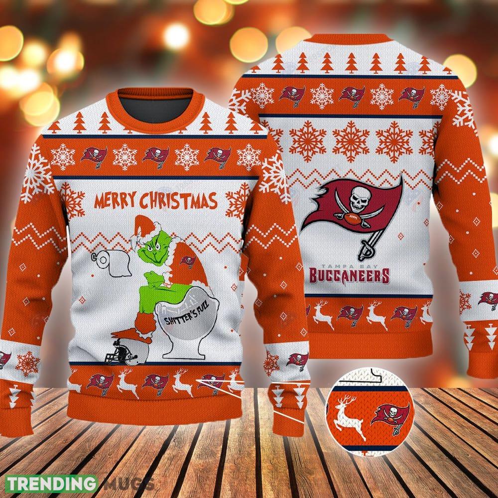 Tampa Bay Buccaneers Grinch Shitter's Full NFL Orange Ugly Christmas Sweater 3D Sweater Tampa Bay Buccaneers Grinch Shitter's Full NFL Orange Ugly Christmas Sweater - Tampa Bay Buccaneers Grinch Shitter's Full NFL Orange Ugly Christmas Sweater