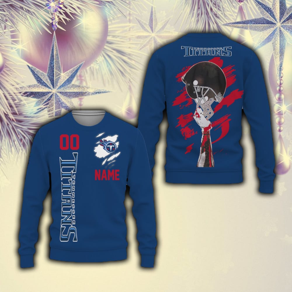 Tennessee Titans Sports American Football Helmet Best Trends Custom Number And Name 3D Sweater Christmas For Fans Gift - 231023-093527 Tennessee Titans Sports American Football Helmet Best Trends Custom Number And Name 3D Sweater Christmas For Fans Gift - 231023-093527