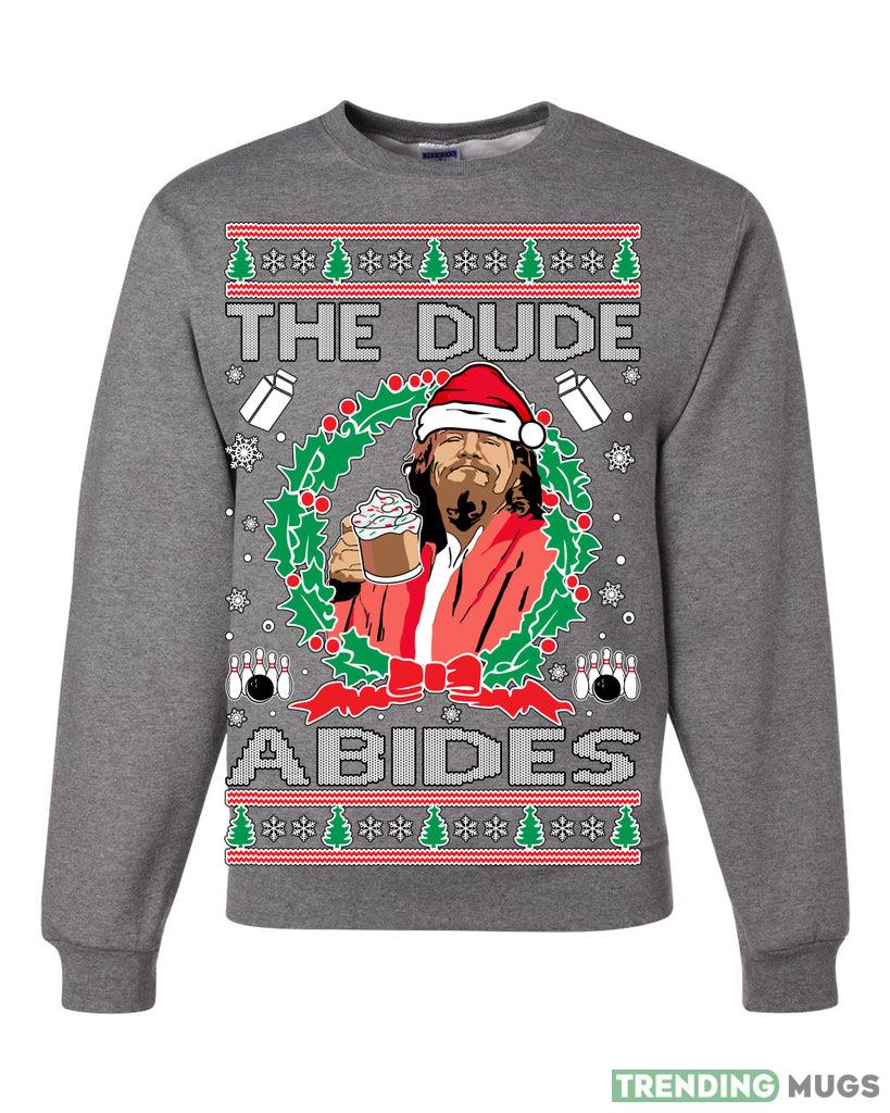 The Dude Abides Christmas Sweater Sweatshirt For Men And Women Gift Ugly Christmas Dark Shirt The Dude Abides Christmas Sweater Sweatshirt For Men And Women Gift Ugly Christmas Dark Shirt