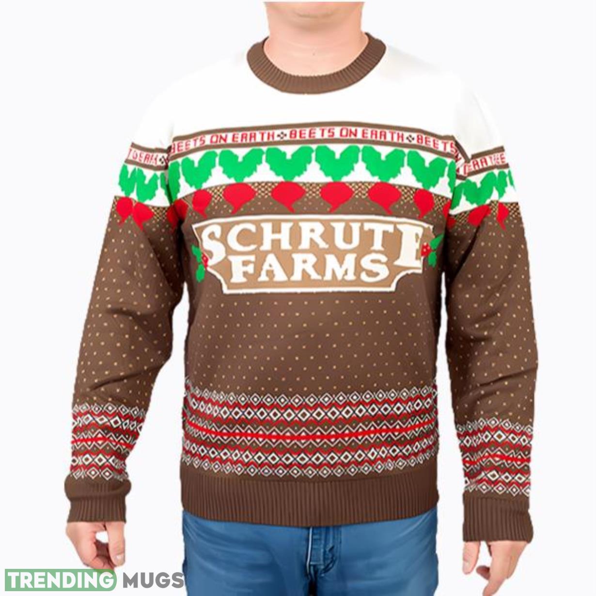 The Office Dwight Schrute Farms Beets The Office Ugly Christmas Sweater Product Photo 1 The Office Dwight Schrute Farms Beets The Office Ugly Christmas Sweater Product Photo 1