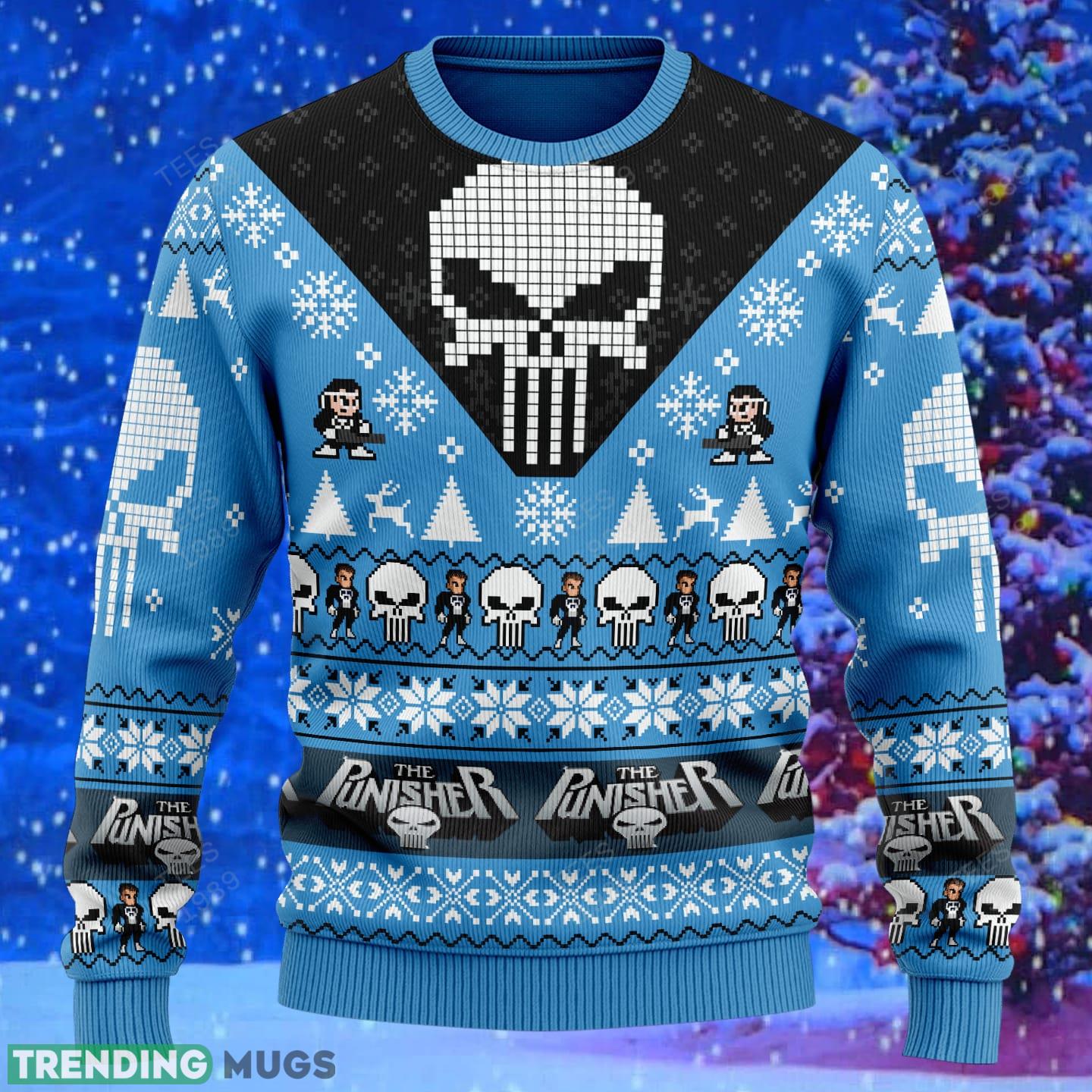 The Punisher Marvel Comics Knitted Xmas Sweater Gift Men And Women 3D Sweater The Punisher Marvel Comics Knitted Xmas Sweater Gift Men And Women 3D Sweater