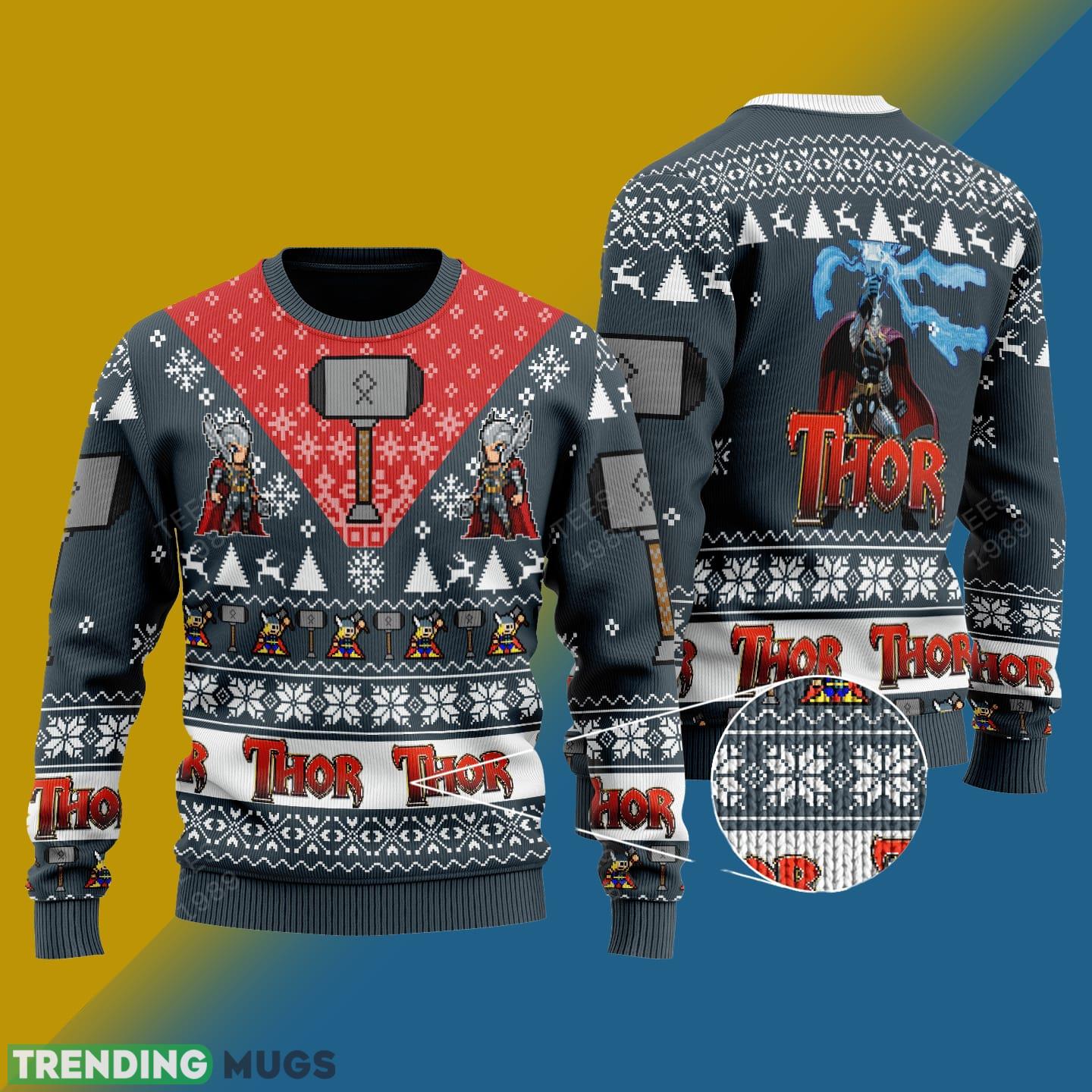 Thor Odinson Marvel Comics Knitted Xmas Sweater Gift Men And Women - Thor Odinson Marvel Comics Knitted Sweater Photo 1 Thor Odinson Marvel Comics Knitted Xmas Sweater Gift Men And Women - Thor Odinson Marvel Comics Knitted Sweater Photo 1