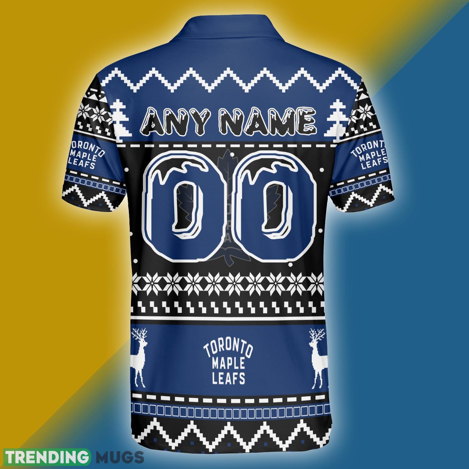 Toronto Maple Leafs Custom Numer And Name Ugly Xmas Polo Shirt For Men Women Polo Shirt Toronto Maple Leafs Custom Numer And Name Ugly Xmas Polo Shirt For Men Women Polo Shirt