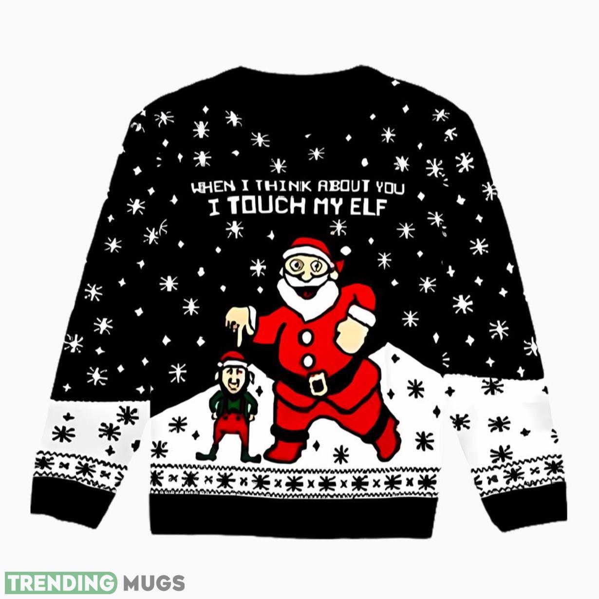 Touch My Elf Ugly Christmas Sweater Product Photo 1 Touch My Elf Ugly Christmas Sweater Product Photo 1
