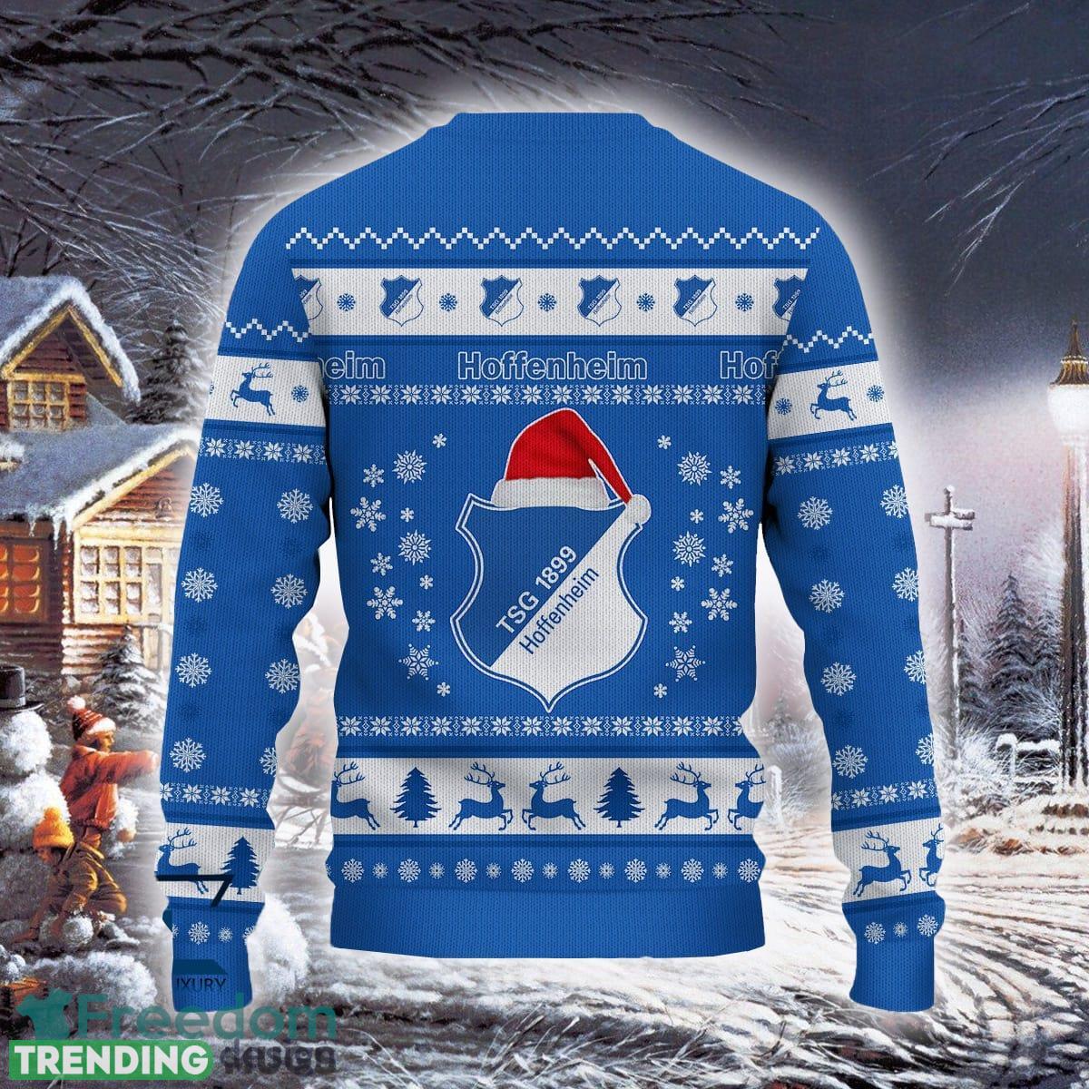 TSG Hoffenheim Authentic Bundesliga Logo Team Design Ugly Christmas Sweater For Fans Gift 3D Sweater TSG Hoffenheim Authentic Bundesliga Logo Team Design Ugly Christmas Sweater For Fans Gift 3D Sweater