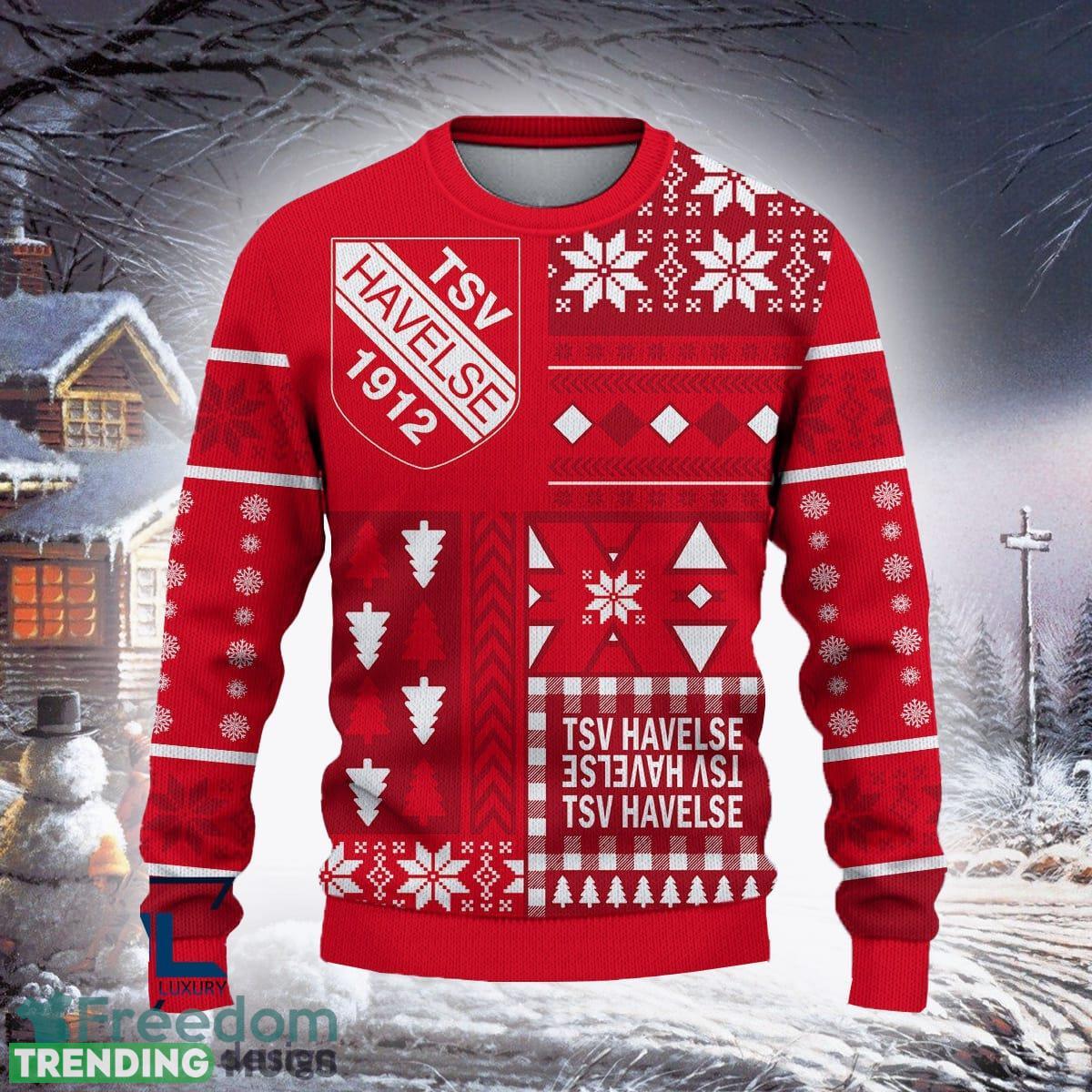 TSV Havelse Traditional Bundesliga Logo Team Design Ugly Christmas Sweater For Fans Gift 3D Sweater TSV Havelse Traditional Bundesliga Logo Team Design Ugly Christmas Sweater For Fans Gift 3D Sweater