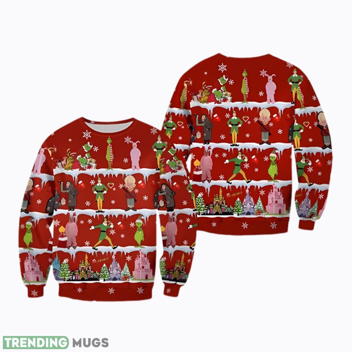 Ugly Grinch Christmas Sweater The Pattern Xmas Red 2023 Product Photo 1 Ugly Grinch Christmas Sweater The Pattern Xmas Red 2023 Product Photo 1