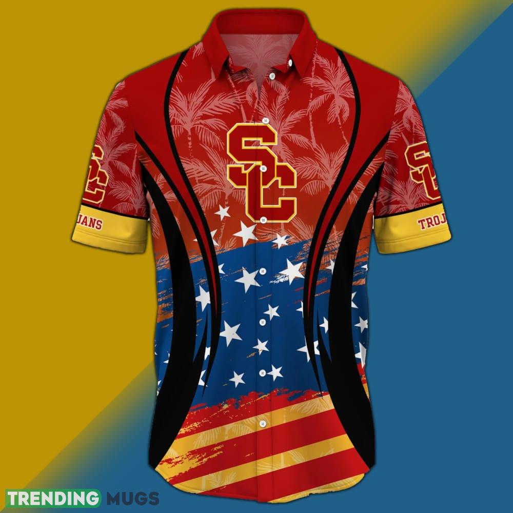 USC Trojans NCAA Flag American Hawaiian Shirt Short Sleeve Hawaiian Shirt USC Trojans NCAA Flag American Hawaiian Shirt Short Sleeve Hawaiian Shirt