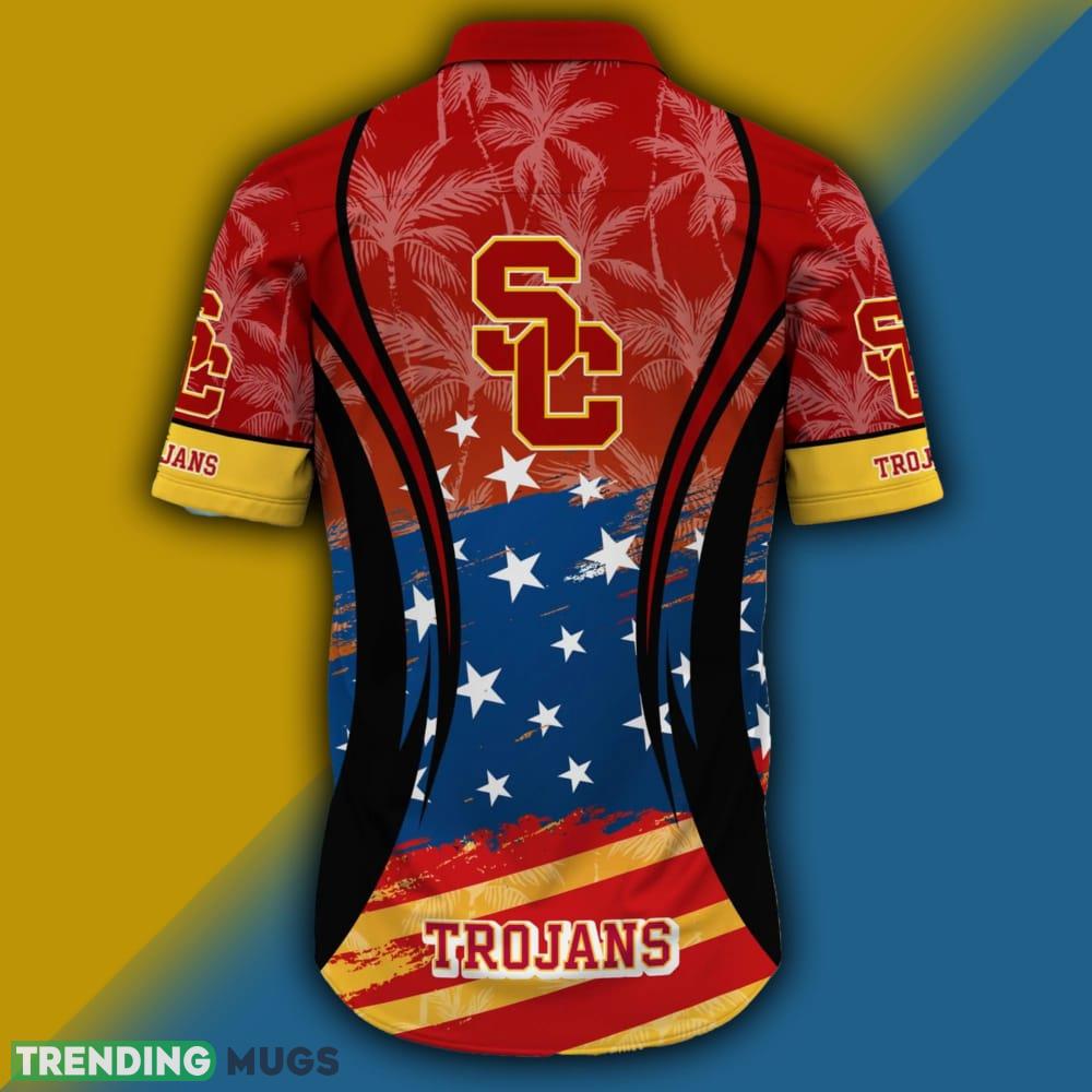 USC Trojans NCAA Flag American Hawaiian Shirt Short Sleeve Hawaiian Shirt USC Trojans NCAA Flag American Hawaiian Shirt Short Sleeve Hawaiian Shirt
