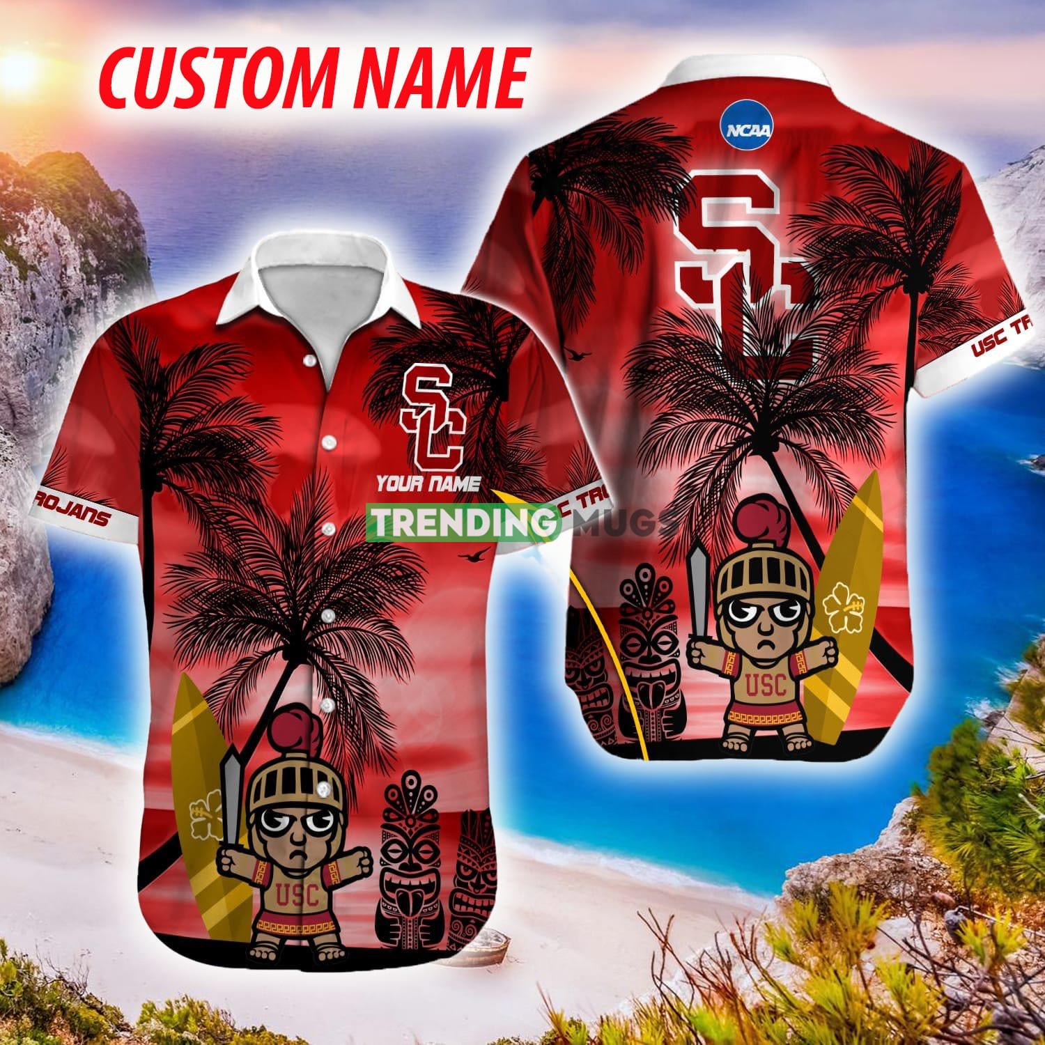 USC Trojans NCAA Hawaiian Shirt Coconut Funny Fans Gift Custom Name Men And Women - USC Trojans NCAA Hawaiian Shirt_1 USC Trojans NCAA Hawaiian Shirt Coconut Funny Fans Gift Custom Name Men And Women - USC Trojans NCAA Hawaiian Shirt_1