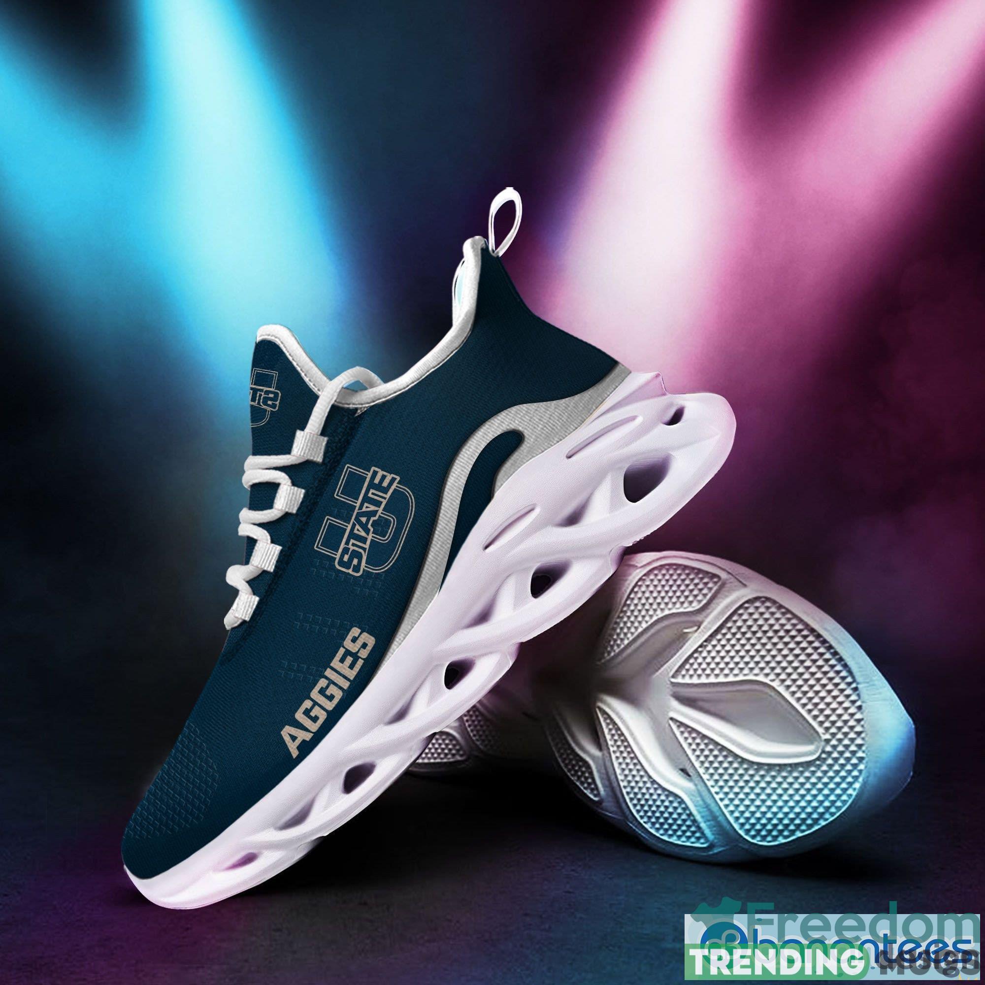 Utah State Aggies Logo Chunky Sneakers Max Soul Shoes Gift For Men And Women - Utah State Aggies Logo Pattern 3D Max Soul Sneaker Shoes_1 Utah State Aggies Logo Chunky Sneakers Max Soul Shoes Gift For Men And Women - Utah State Aggies Logo Pattern 3D Max Soul Sneaker Shoes_1
