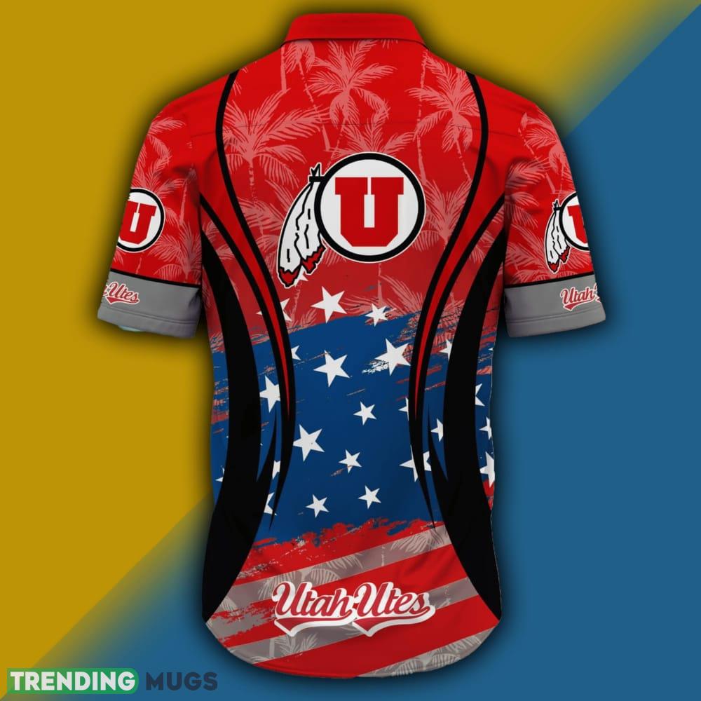 Utah Utes NCAA Flag American Hawaiian Shirt Short Sleeve Hawaiian Shirt Utah Utes NCAA Flag American Hawaiian Shirt Short Sleeve Hawaiian Shirt