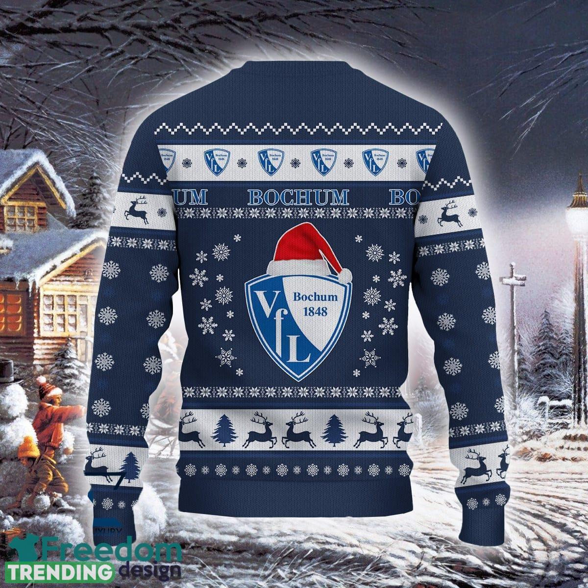 VfL Bochum Bundesliga Logo Team Design Ugly Christmas Sweater For Fans Gift 3D Sweater VfL Bochum Bundesliga Logo Team Design Ugly Christmas Sweater For Fans Gift 3D Sweater