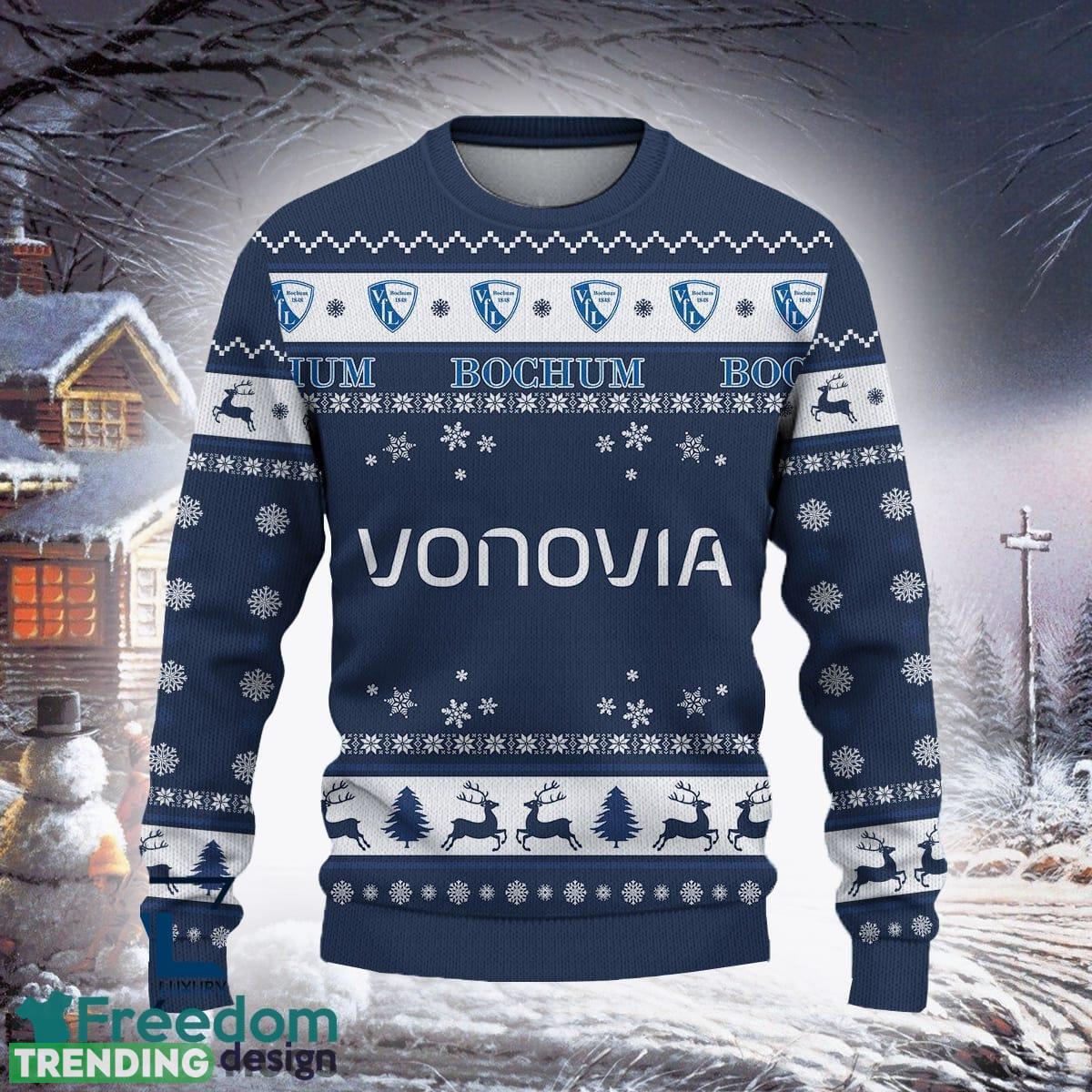 VfL Bochum Bundesliga Logo Team Design Ugly Christmas Sweater For Fans Gift 3D Sweater VfL Bochum Bundesliga Logo Team Design Ugly Christmas Sweater For Fans Gift 3D Sweater