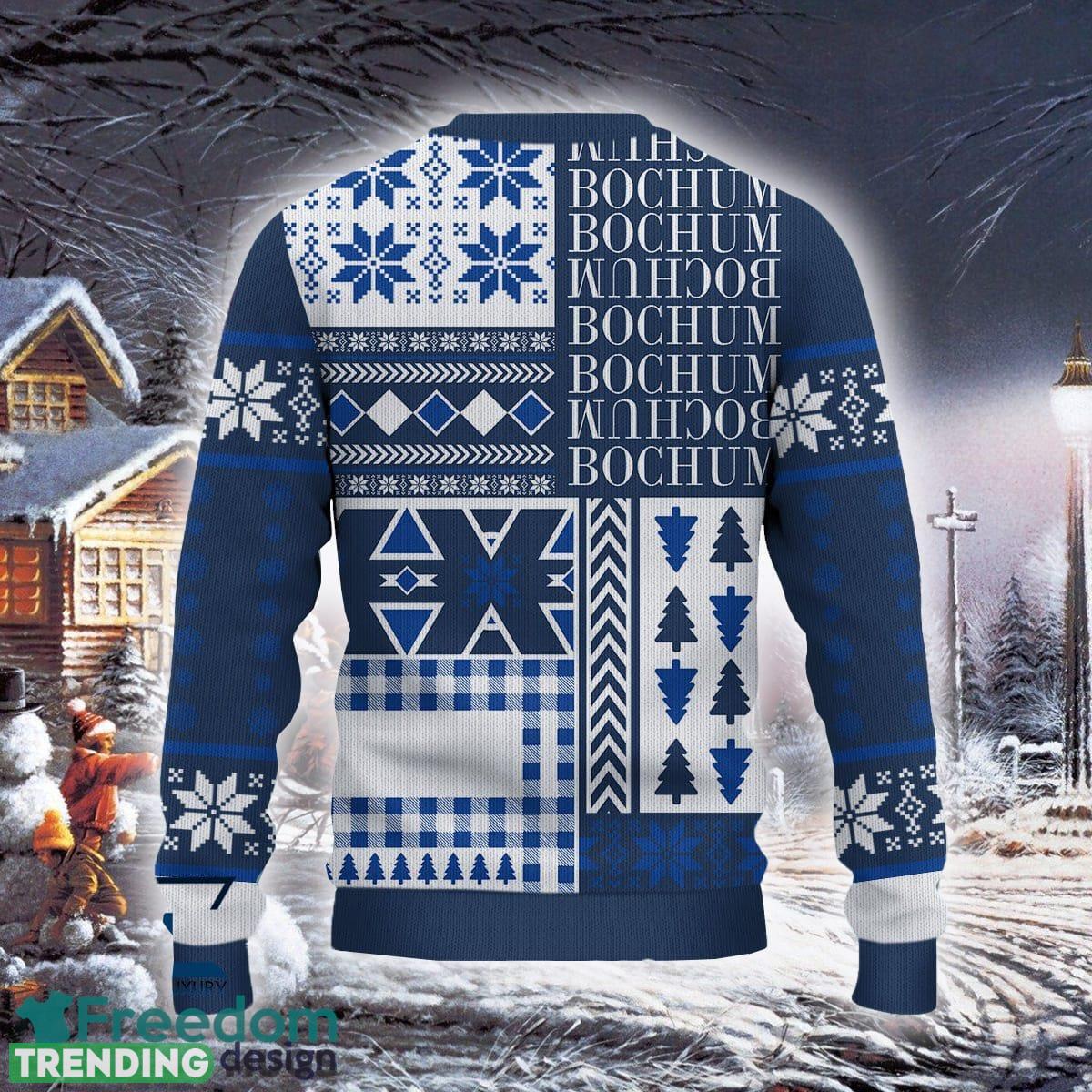 VfL Bochum Casual Bundesliga Logo Team Design Ugly Christmas Sweater For Fans Gift - VfL Bochum Hibiscus Bundesliga Ugly Christmas Sweater For Fans Gift VfL Bochum Casual Bundesliga Logo Team Design Ugly Christmas Sweater For Fans Gift - VfL Bochum Hibiscus Bundesliga Ugly Christmas Sweater For Fans Gift