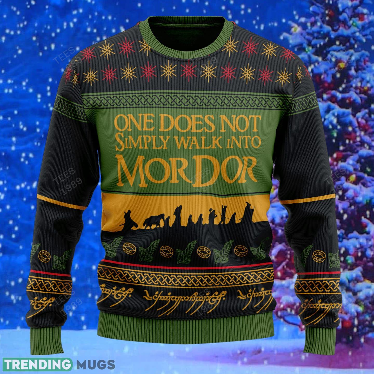 Walk Into Mordor Knitted Xmas Sweater Gift Men And Women 3D Sweater Walk Into Mordor Knitted Xmas Sweater Gift Men And Women 3D Sweater