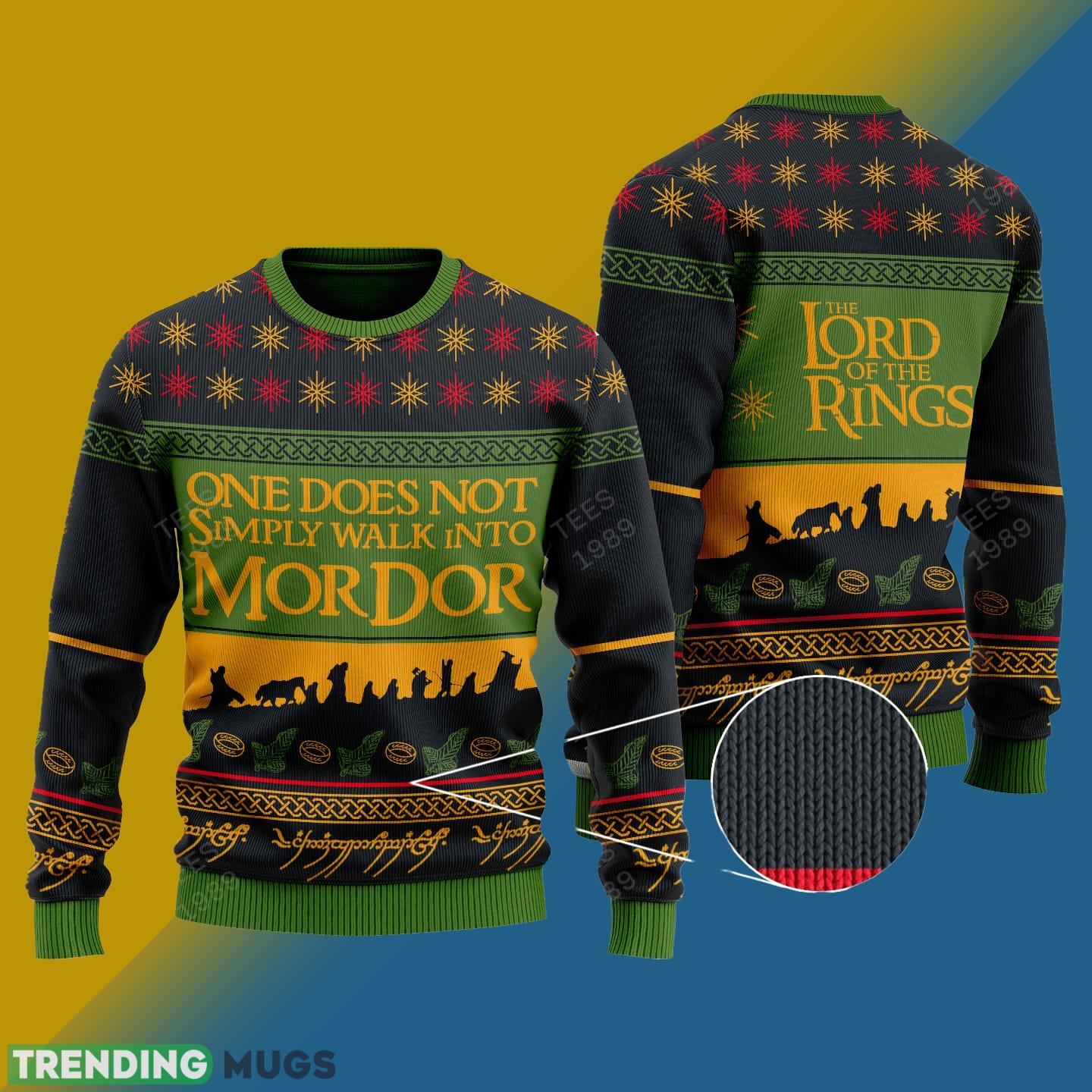 Walk Into Mordor Knitted Xmas Sweater Gift Men And Women - Walk Into Mordor Knitted Sweater Photo 1 Walk Into Mordor Knitted Xmas Sweater Gift Men And Women - Walk Into Mordor Knitted Sweater Photo 1