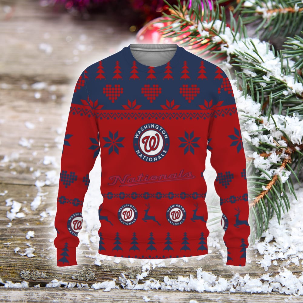 Washington Nationals Merry Christmas Tree Christmas Sweater Unisex Sweatshirt For Fans Gift Holiday Christmas 3D Sweater Washington Nationals Merry Christmas Tree Christmas Sweater Unisex Sweatshirt For Fans Gift Holiday Christmas 3D Sweater