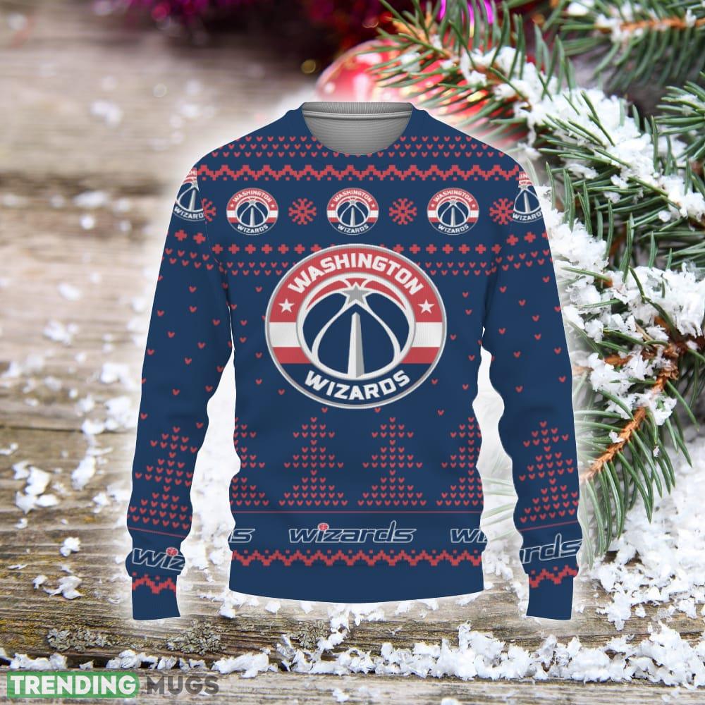 Washington Wizard Merry Christmas Tree Christmas Sweater Team Logo Sweatshirt Holiday For Fans Gift 3D Sweater Washington Wizard Merry Christmas Tree Christmas Sweater Team Logo Sweatshirt Holiday For Fans Gift 3D Sweater