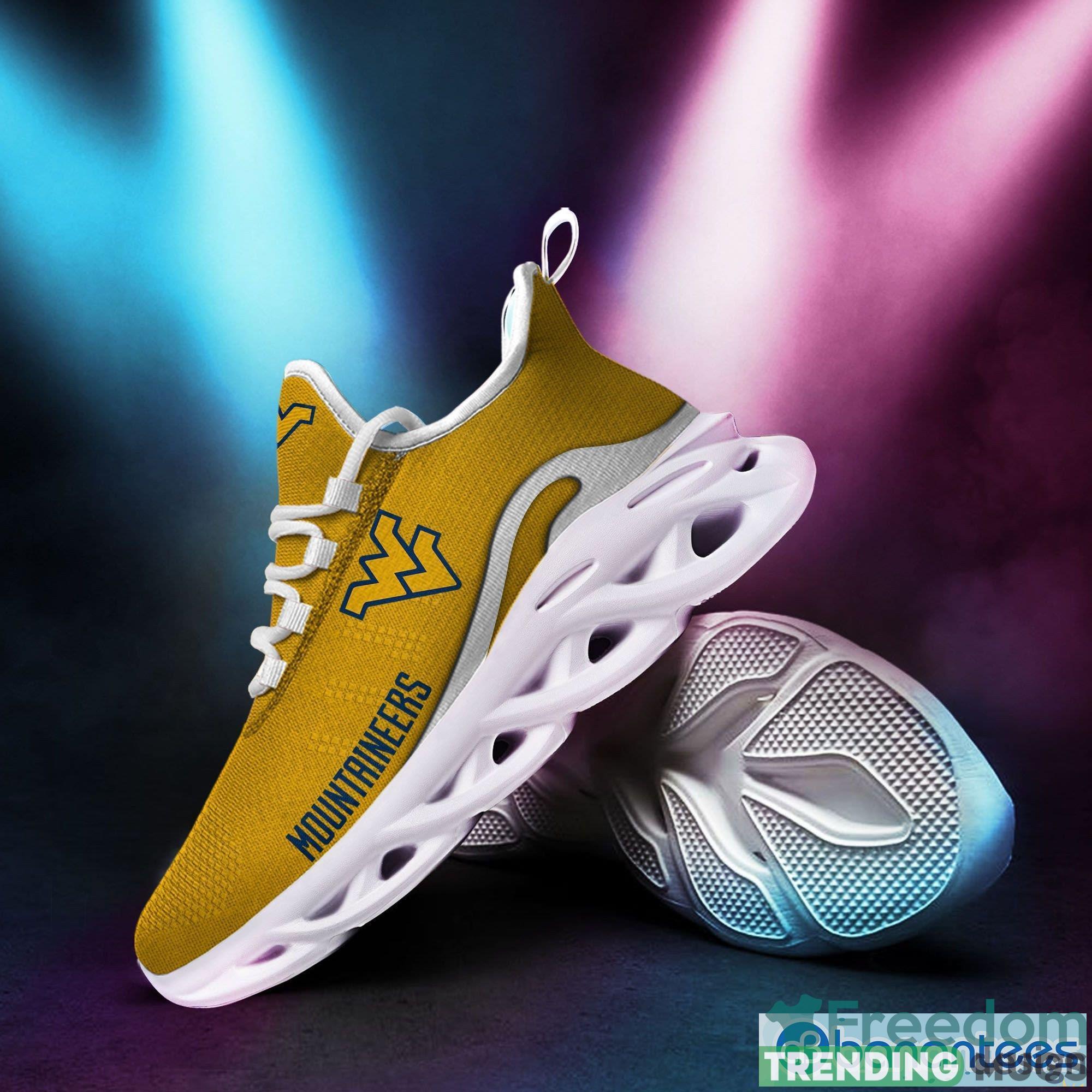 West Virginia Mountaineers Logo Chunky Sneakers Max Soul Shoes Gift For Men And Women - West Virginia Mountaineers Logo Pattern 3D Max Soul Sneaker Shoes_1 West Virginia Mountaineers Logo Chunky Sneakers Max Soul Shoes Gift For Men And Women - West Virginia Mountaineers Logo Pattern 3D Max Soul Sneaker Shoes_1