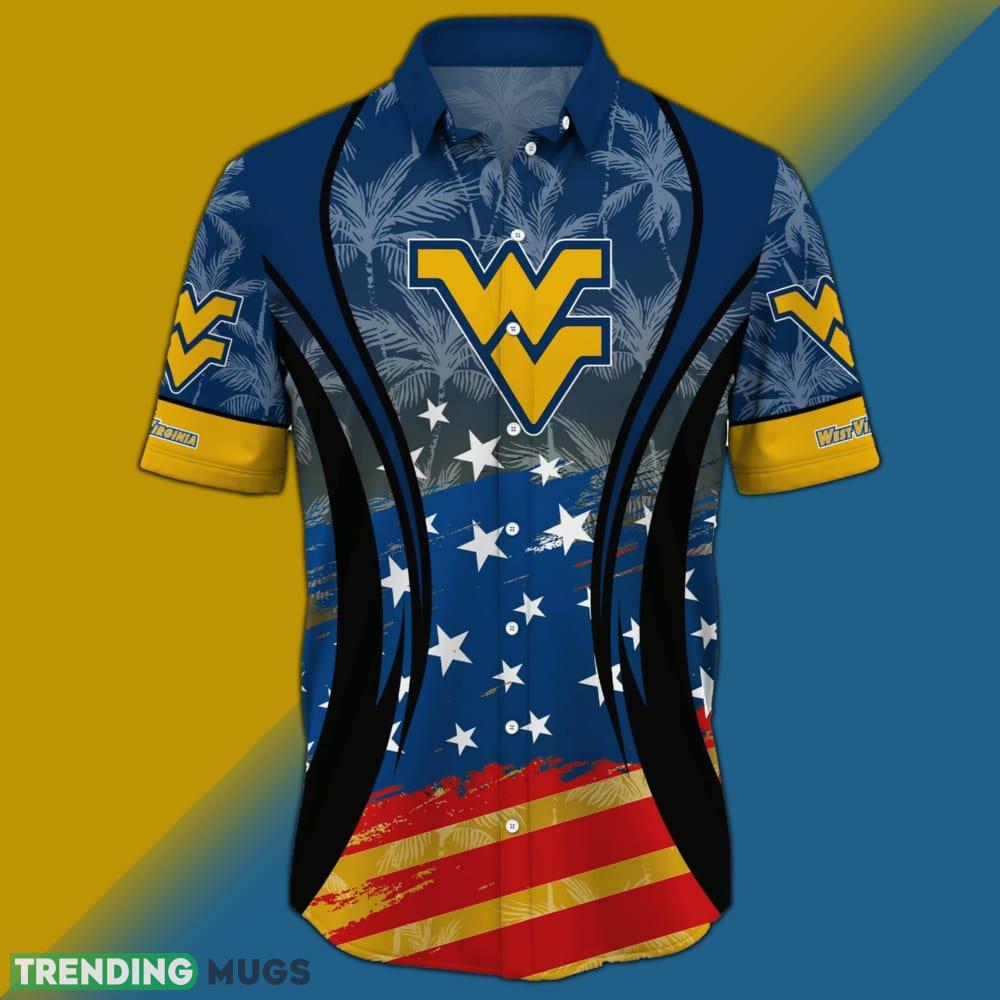 West Virginia Mountaineers NCAA Flag American Hawaiian Shirt Short Sleeve Hawaiian Shirt West Virginia Mountaineers NCAA Flag American Hawaiian Shirt Short Sleeve Hawaiian Shirt