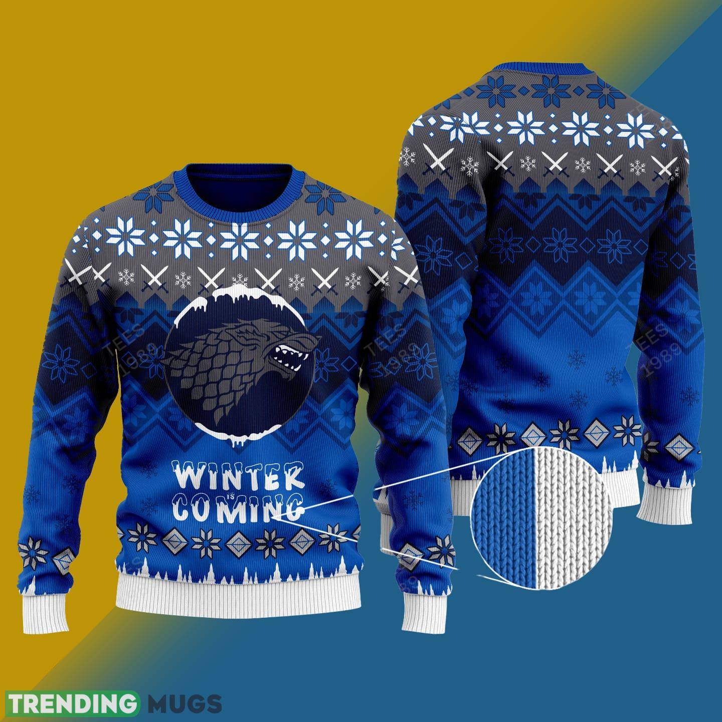 Winter Is Coming Stark Knitted Xmas Sweater Gift Men And Women - Winter Is Coming Stark Knitted Sweater Photo 1 Winter Is Coming Stark Knitted Xmas Sweater Gift Men And Women - Winter Is Coming Stark Knitted Sweater Photo 1