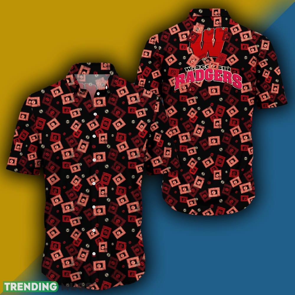 Wisconsin Badgers Short Sleeve Film Pattern Hawaiian Shirt For Men And Women - Wisconsin Badgers Short Sleeve Film Pattern Hawaiian Shirt For Men And Women Photo 2 Wisconsin Badgers Short Sleeve Film Pattern Hawaiian Shirt For Men And Women - Wisconsin Badgers Short Sleeve Film Pattern Hawaiian Shirt For Men And Women Photo 2
