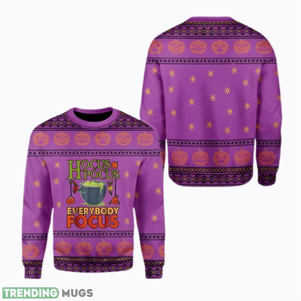 Witches Hocus Pocus Ugly Christmas Sweater Product Photo 1 Witches Hocus Pocus Ugly Christmas Sweater Product Photo 1