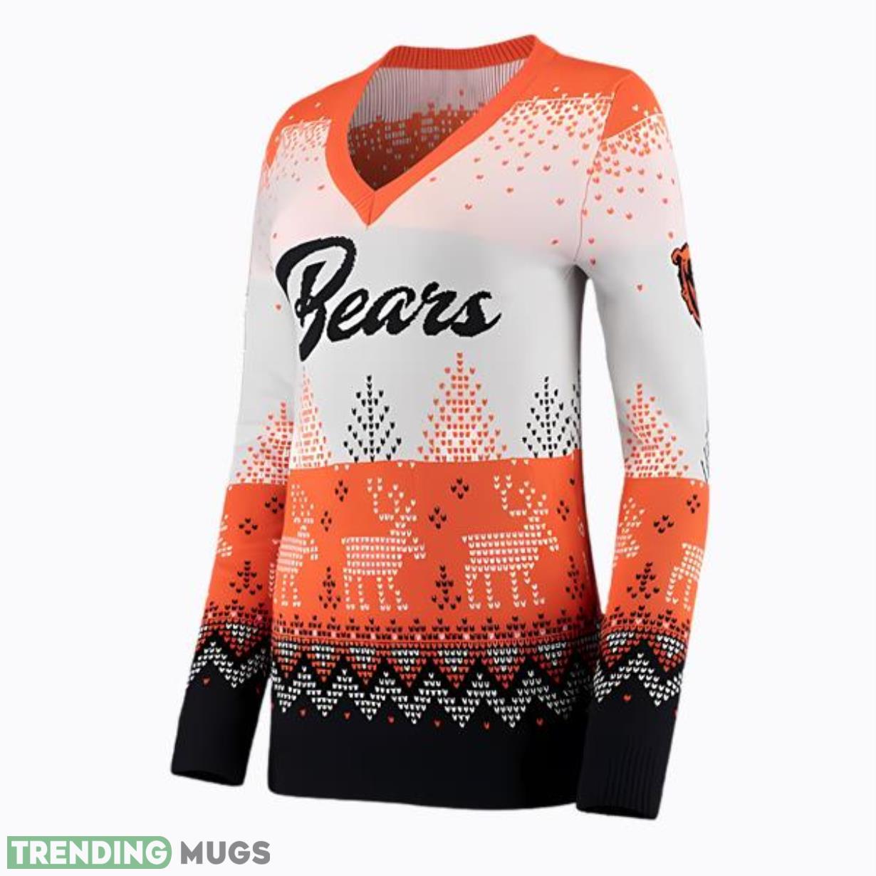 Women’s Chicago Bears Ugly Pullover Christmas Sweater Product Photo 1 Women’s Chicago Bears Ugly Pullover Christmas Sweater Product Photo 1