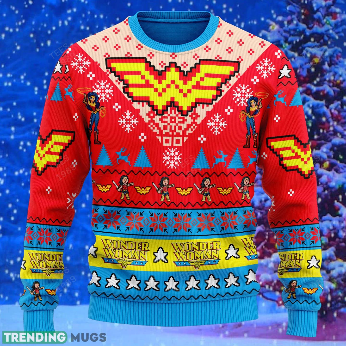 Wonder Woman Knitted Xmas Sweater Gift Men And Women 3D Sweater Wonder Woman Knitted Xmas Sweater Gift Men And Women 3D Sweater